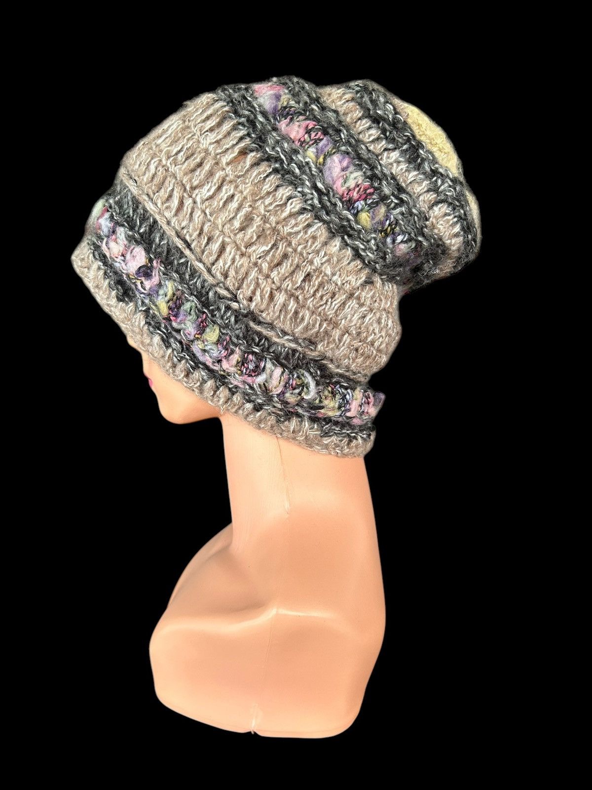 Japanese Brand × Kapital × Vintage Crochet Knitted Handmade Beanie Hats Size ONE SIZE - 3 Thumbnail