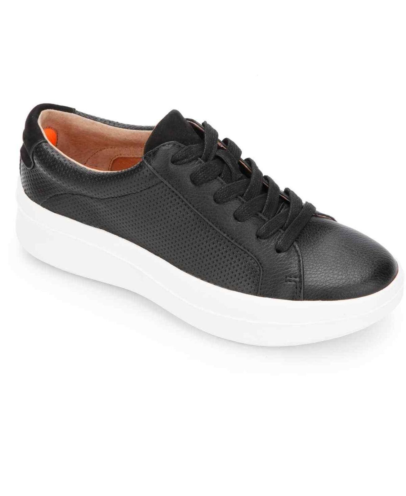 Other Gentle Souls by Kenneth Cole Black Leather Rosette Sneakers Size US 5 / IT 35 - 1 Thumbnail
