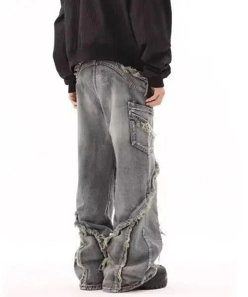 Other Retro ruined whiskering design washed distressed jeans Size US 32 / EU 48 - 3 Thumbnail