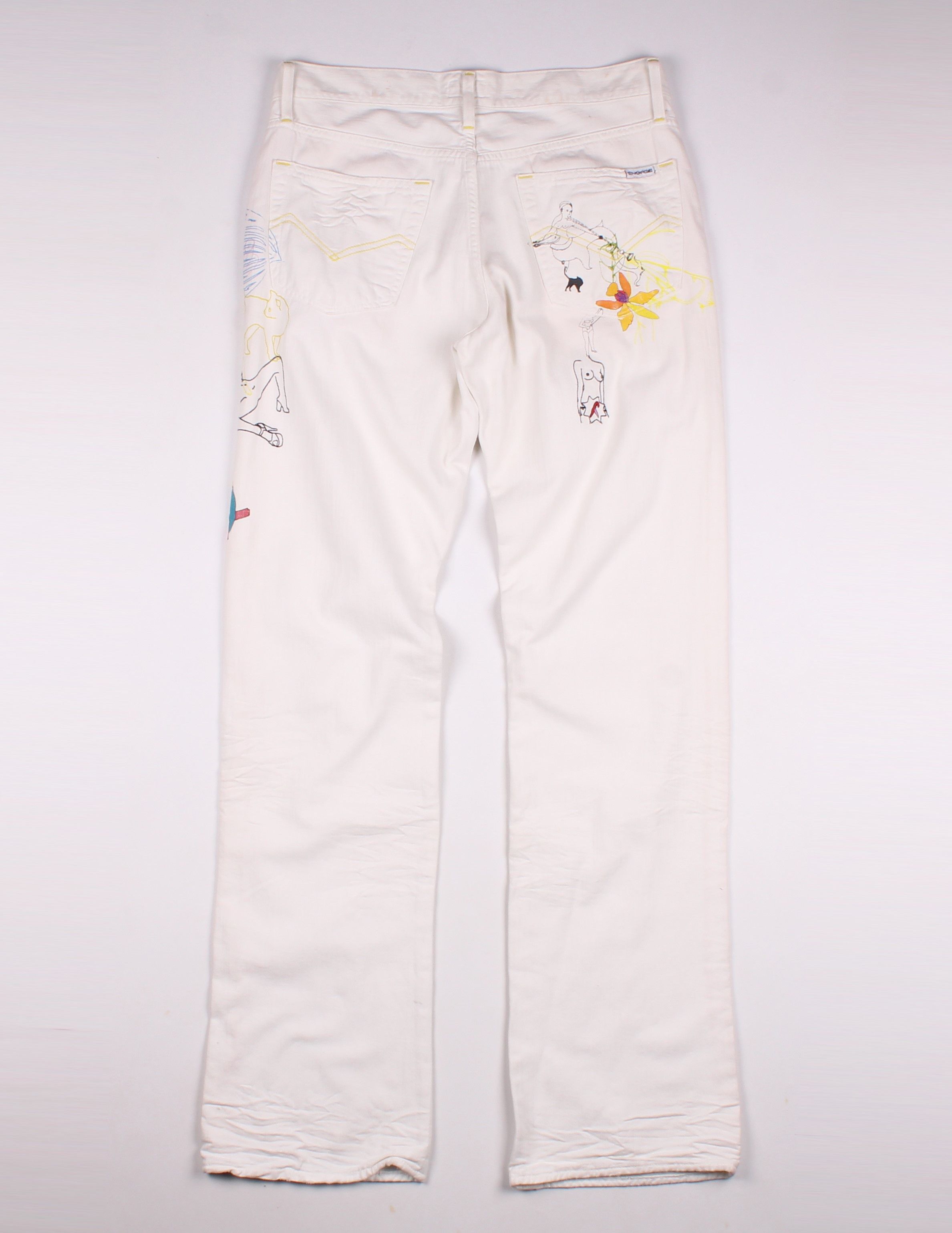 Energie Vintage Energie Gold by Miss Sixty Y2K Grunge Printed Jeans Size US 33 - 11 Thumbnail