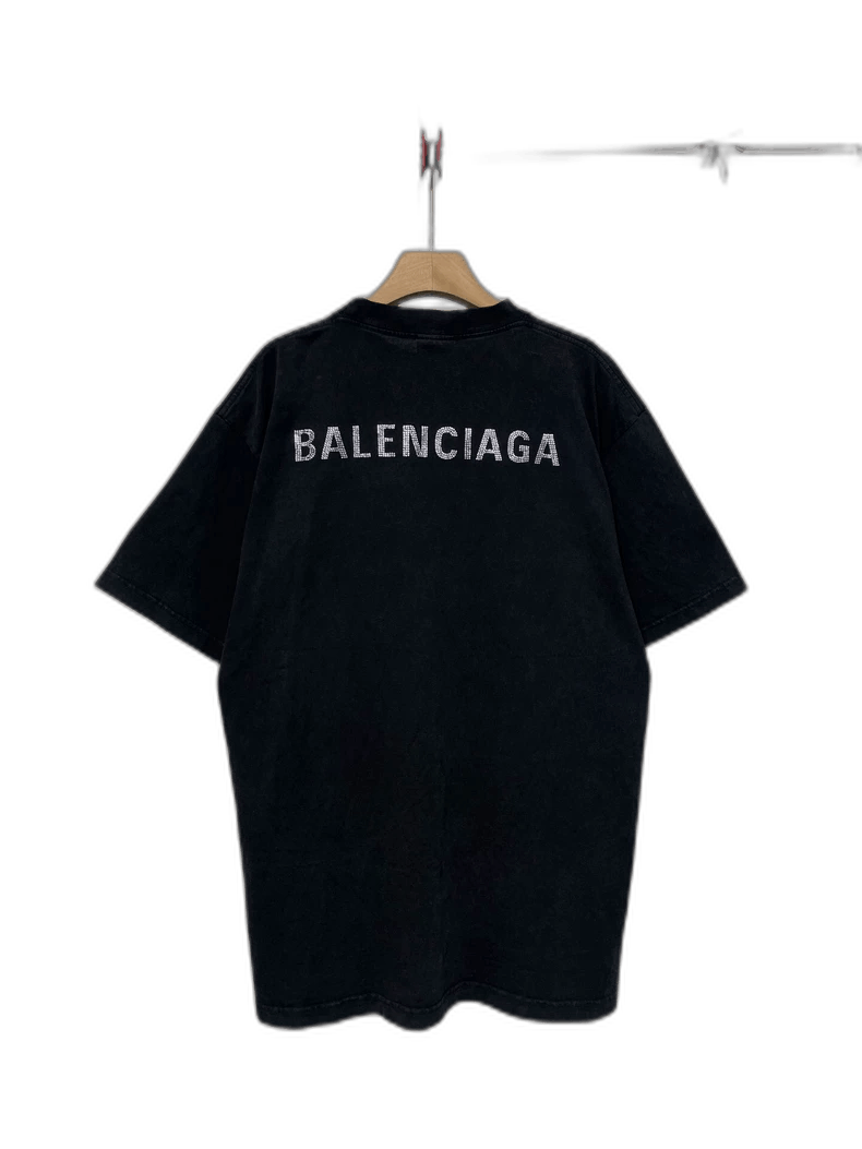 Balenciaga balenciaga short sleeve black logo t Size US XS / EU 42 / 0 - 1 Thumbnail