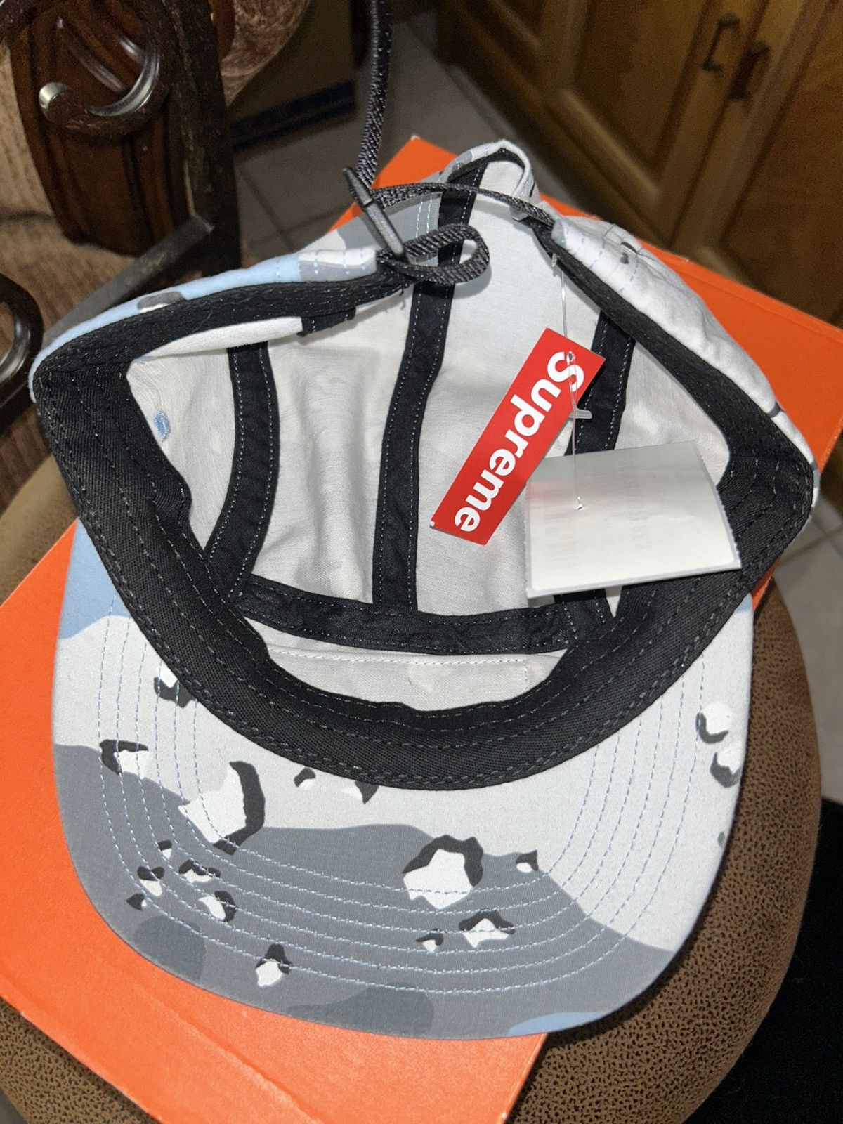 Supreme Military Camp Cap Blue Chocolate Chip SS20 NEW
