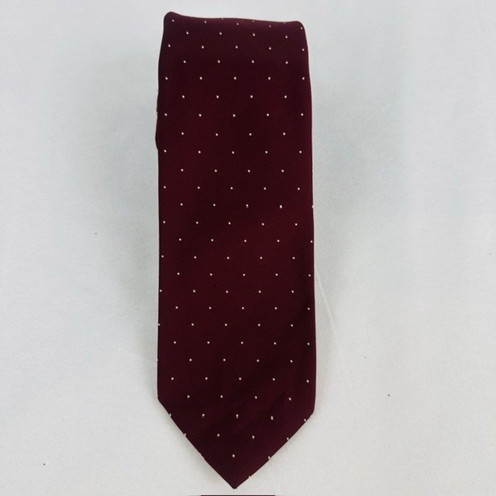 Other Taylor Ltd. Necktie Red(maroon) w/white polka dot Preppy VTG Size ONE SIZE - 6 Thumbnail