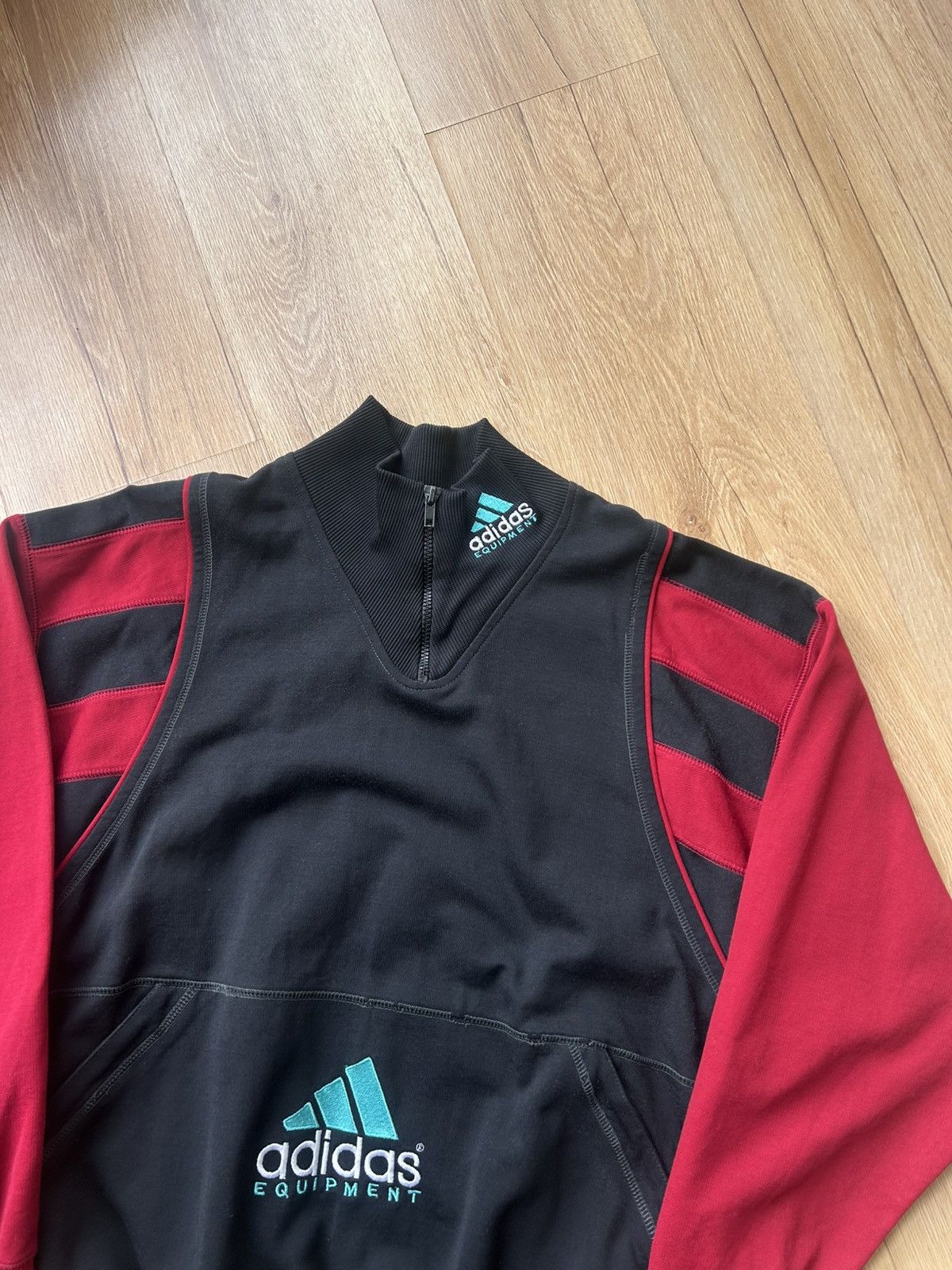 Adidas Vintage Adidas Equipment 1/4 Sweatshirt Made in West Germany Size US M / EU 48-50 / 2 - 5 Thumbnail