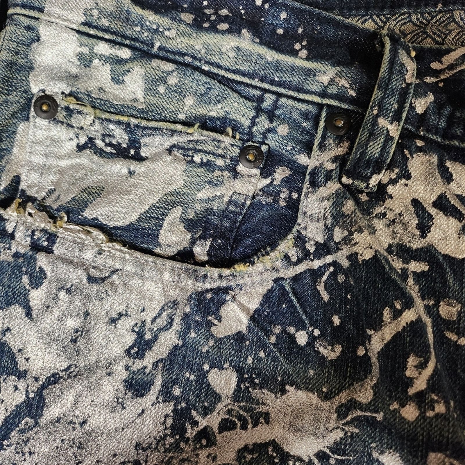 Prps PRPS Silver Splash Jeans Size US 40 / EU 56 - 12 Thumbnail