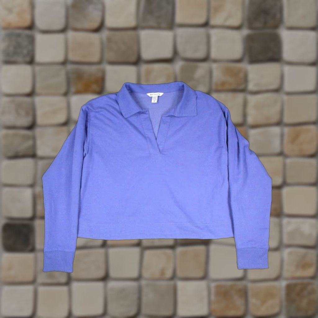Athleta VINTAGE Athleta Shirt Womens XS Purple Cotton Blend Pullover Activewear Yoga Running & Training Women Size XS / US 0-2 / IT 36-38 - 1 Thumbnail