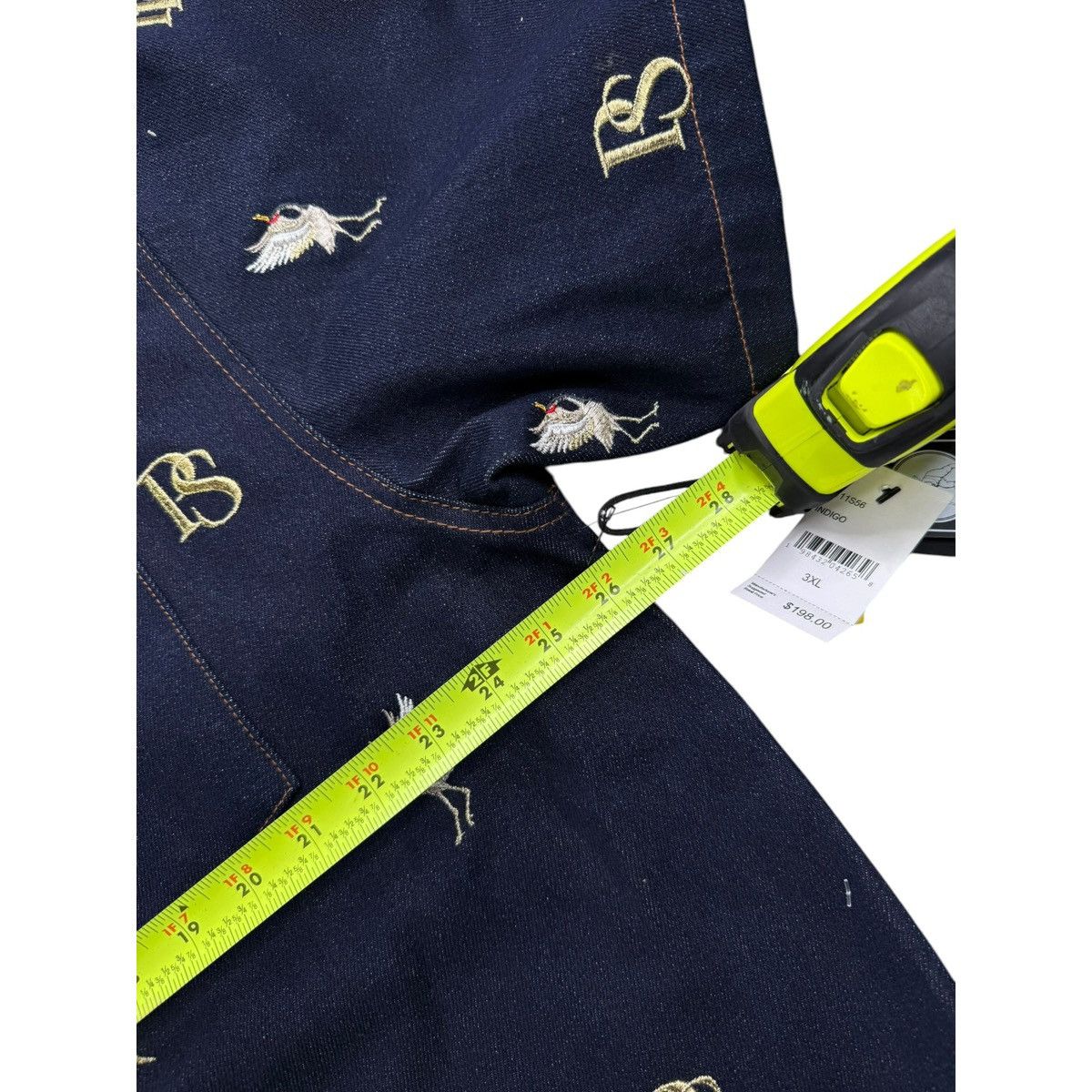 Prps PRPS Indigo Denim Button Up Shirt Over Logo Embroidered 3XL Size US XXL / EU 58 / 5 - 7 Thumbnail