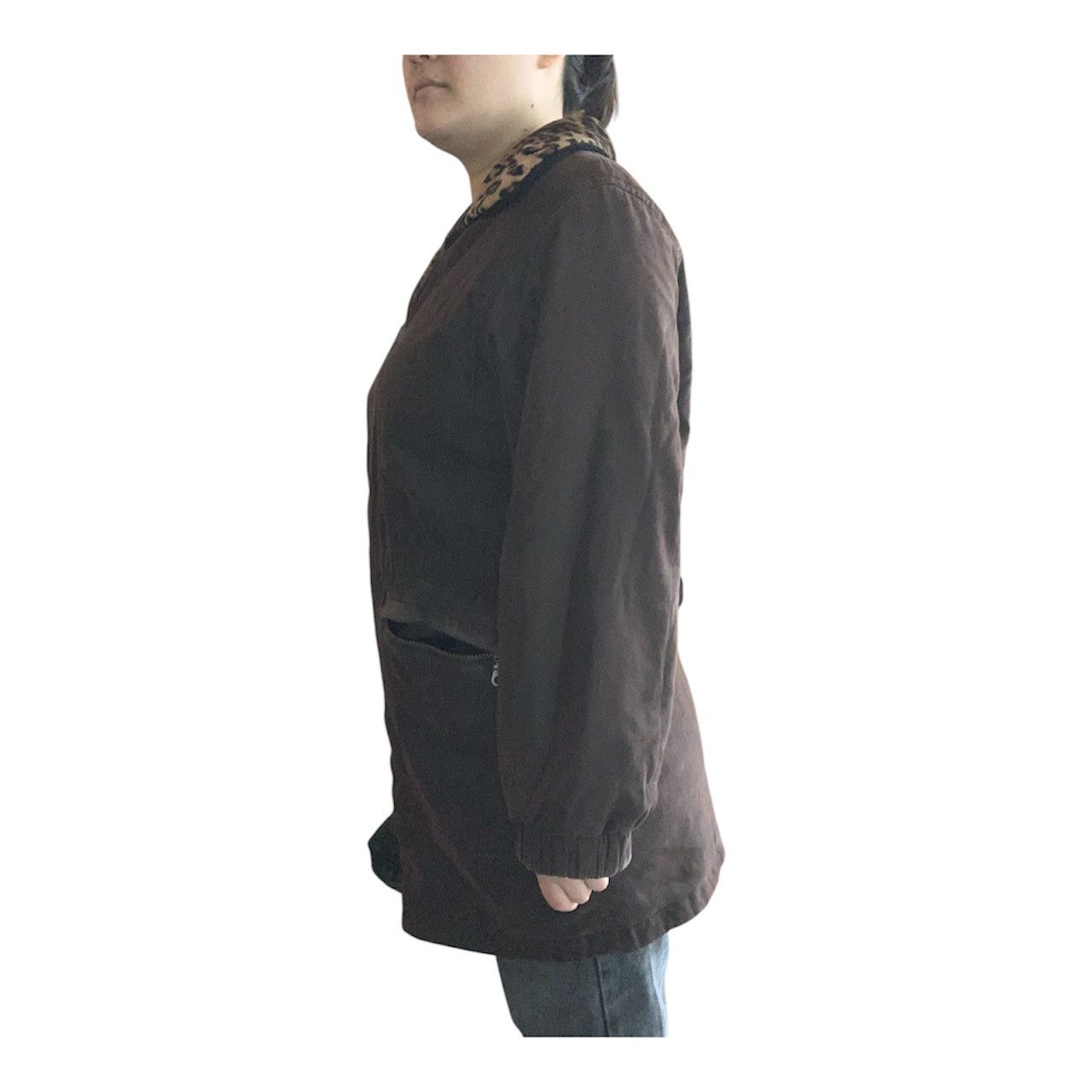Vintage Vintage 80s Women’s Brown Reversible Winter Overcoat Size M / US 6-8 / IT 42-44 - 24 Thumbnail