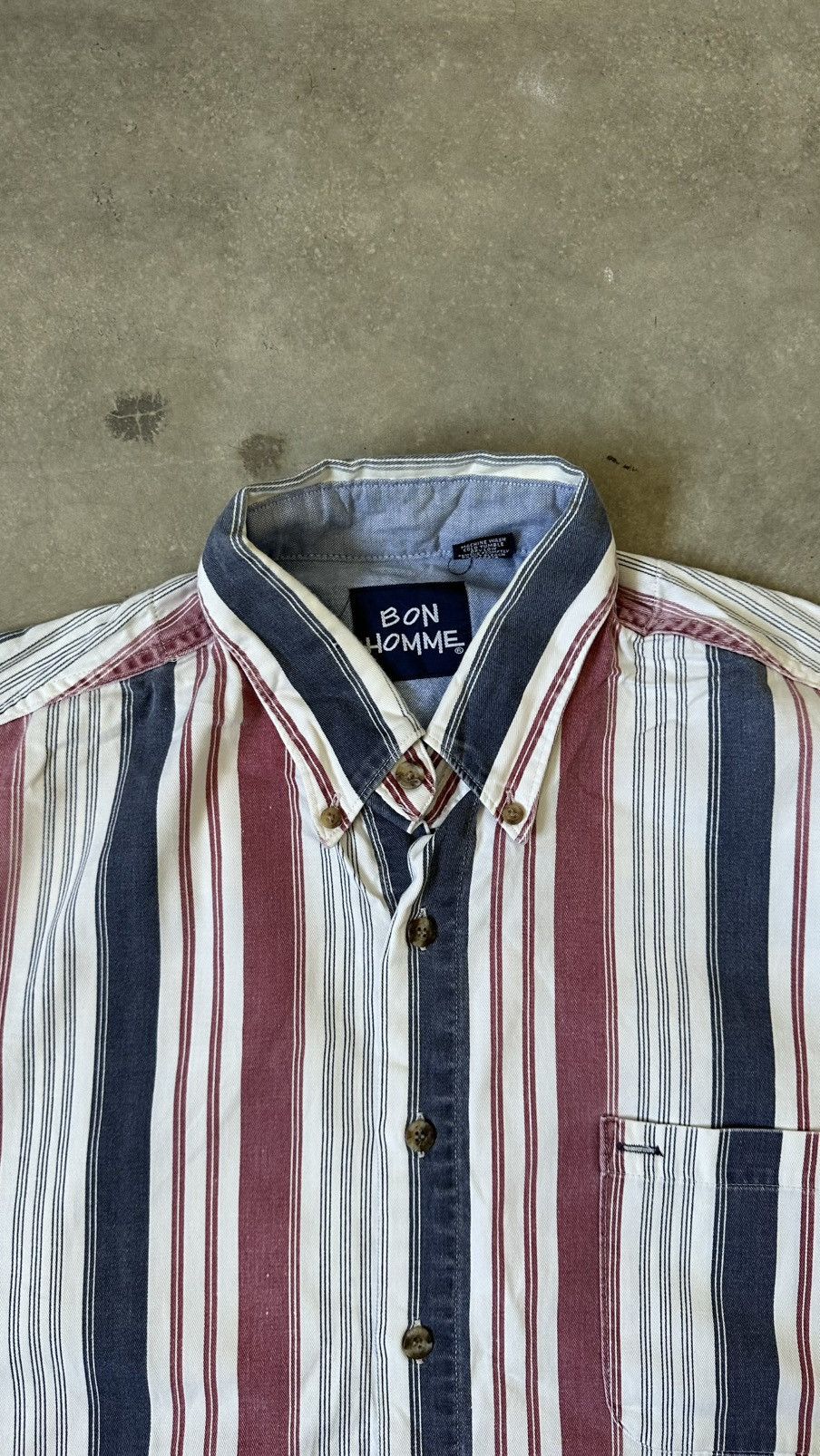 Vintage VINTAGE BON HOMME MEN SHORT SLEEVE 80S MADE IN USA SHIRT Size US XL / EU 56 / 4 - 5 Thumbnail