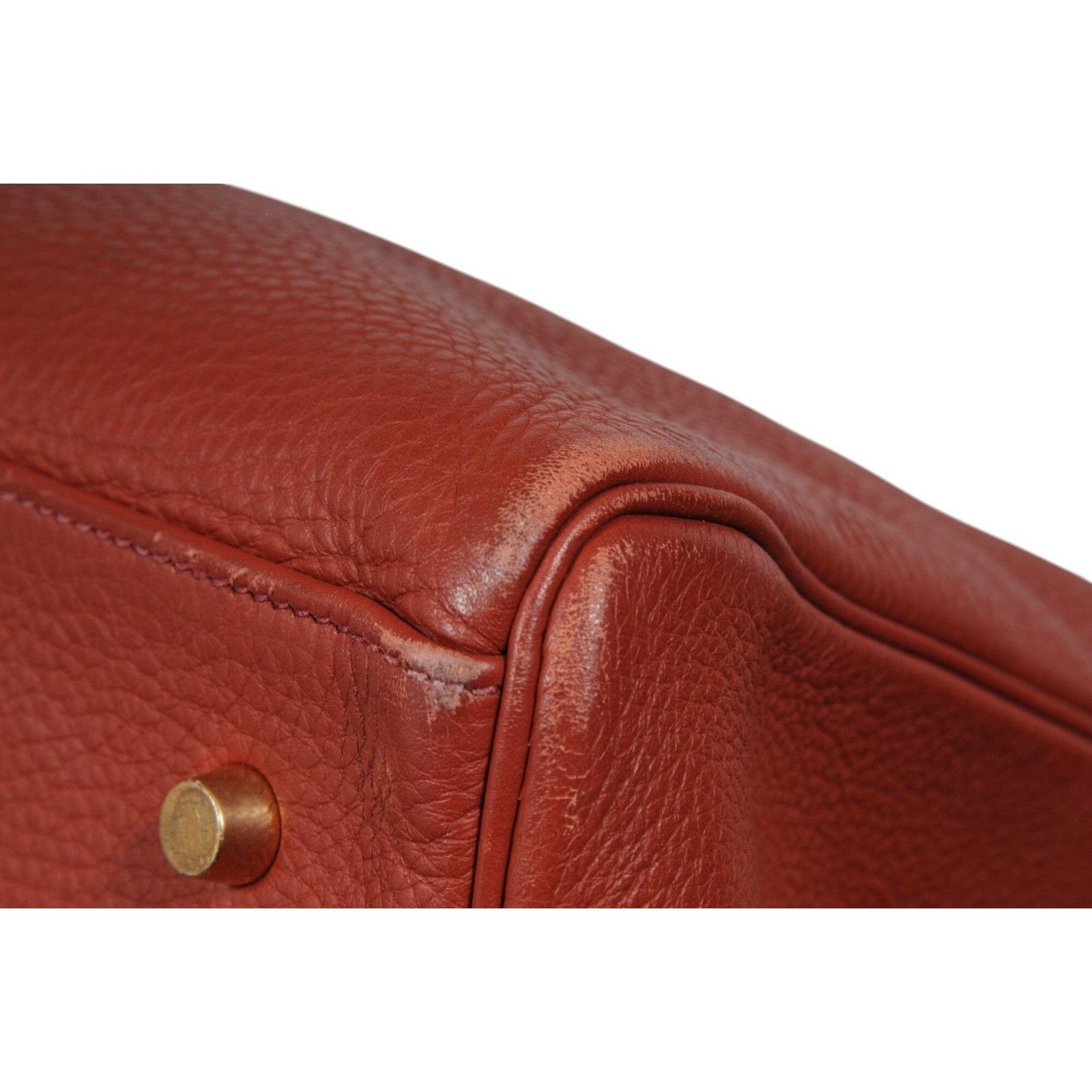 Hermes Vintage Kelly 50 Red Bordeaux Gold Hardware Travel Ca Size ONE SIZE - 19 Thumbnail