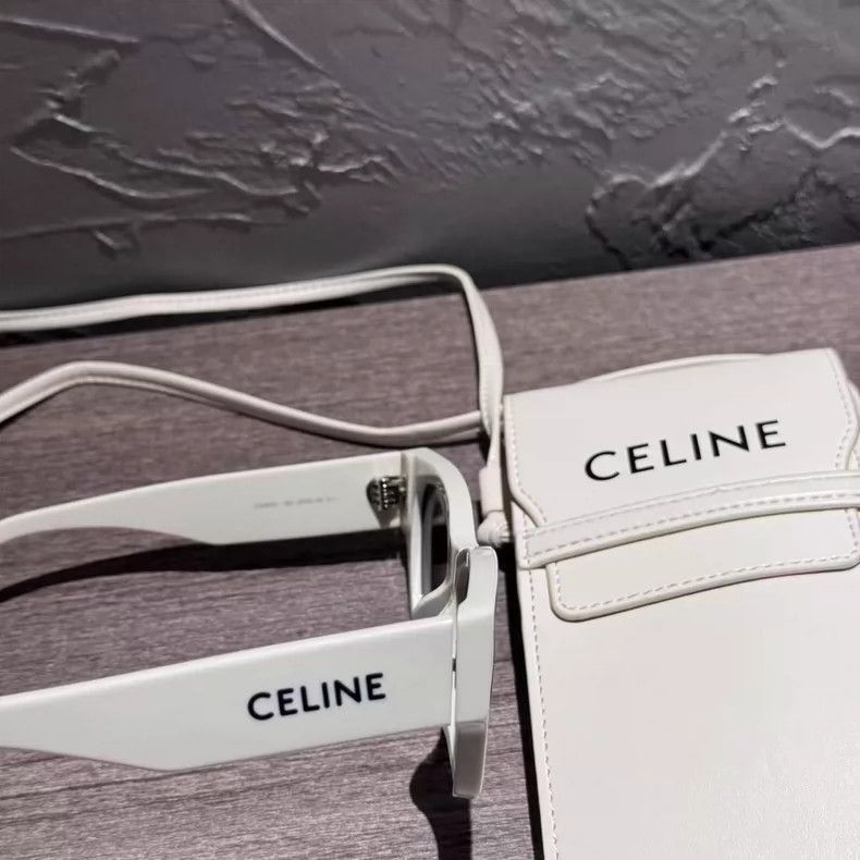 Celine Celine Logo Sunglasses with White Edges Size ONE SIZE - 5 Thumbnail
