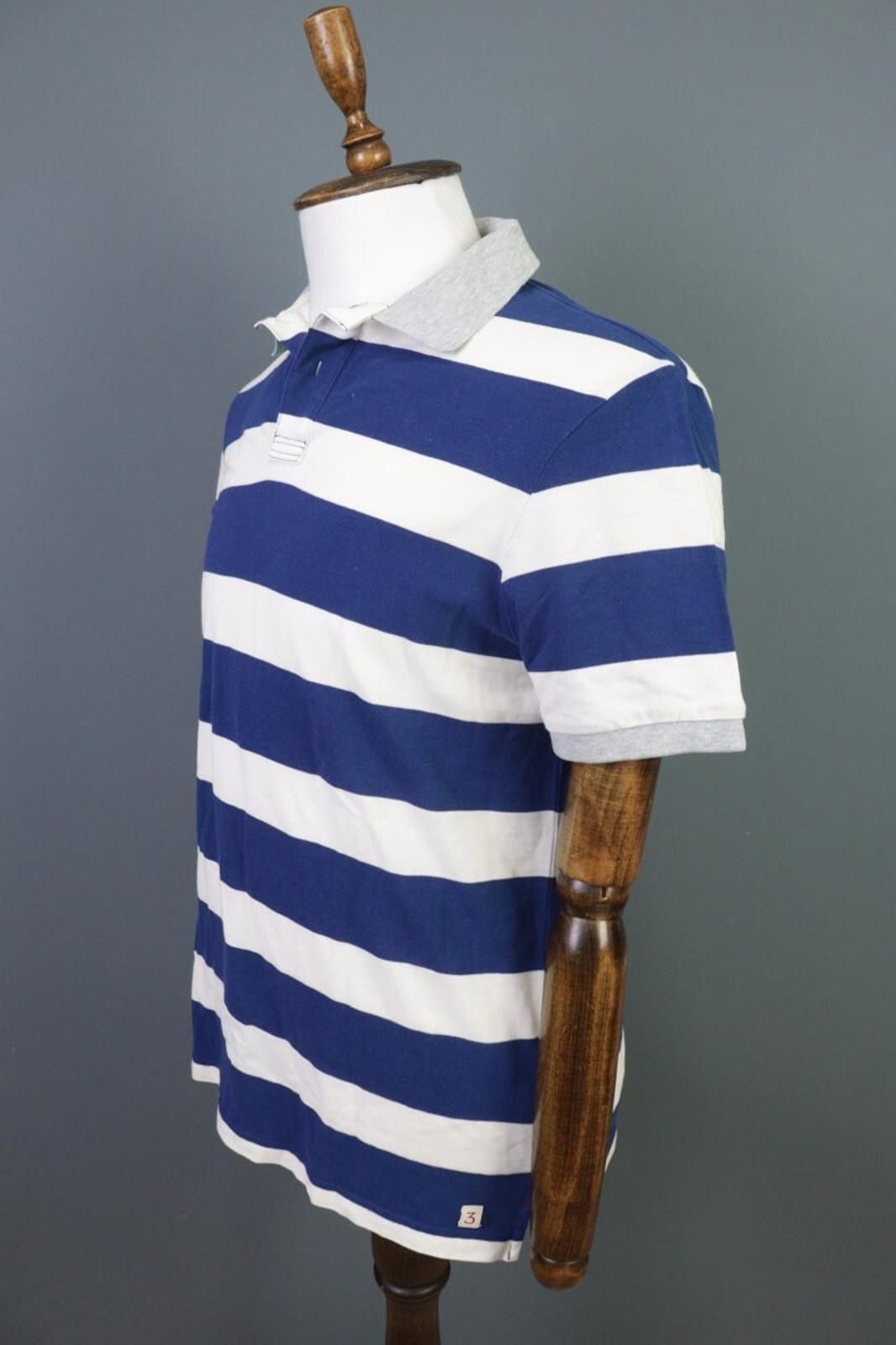 Designer Hackett London White Striped Short Sleeve Polo Shirt Size L Size US L / EU 52-54 / 3 - 9 Thumbnail