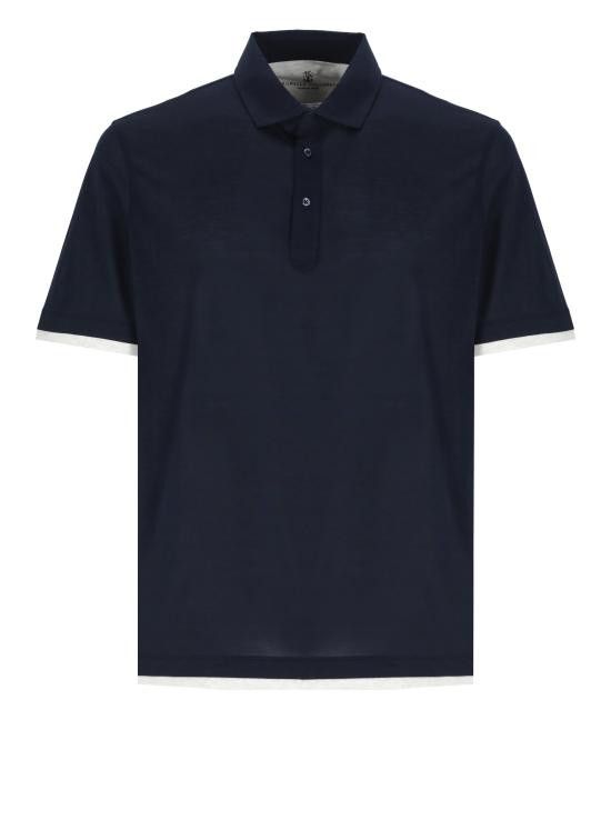 BRUNELLO CUCINELLI Men Polo Shirts MD8213966 CW770 Blue
