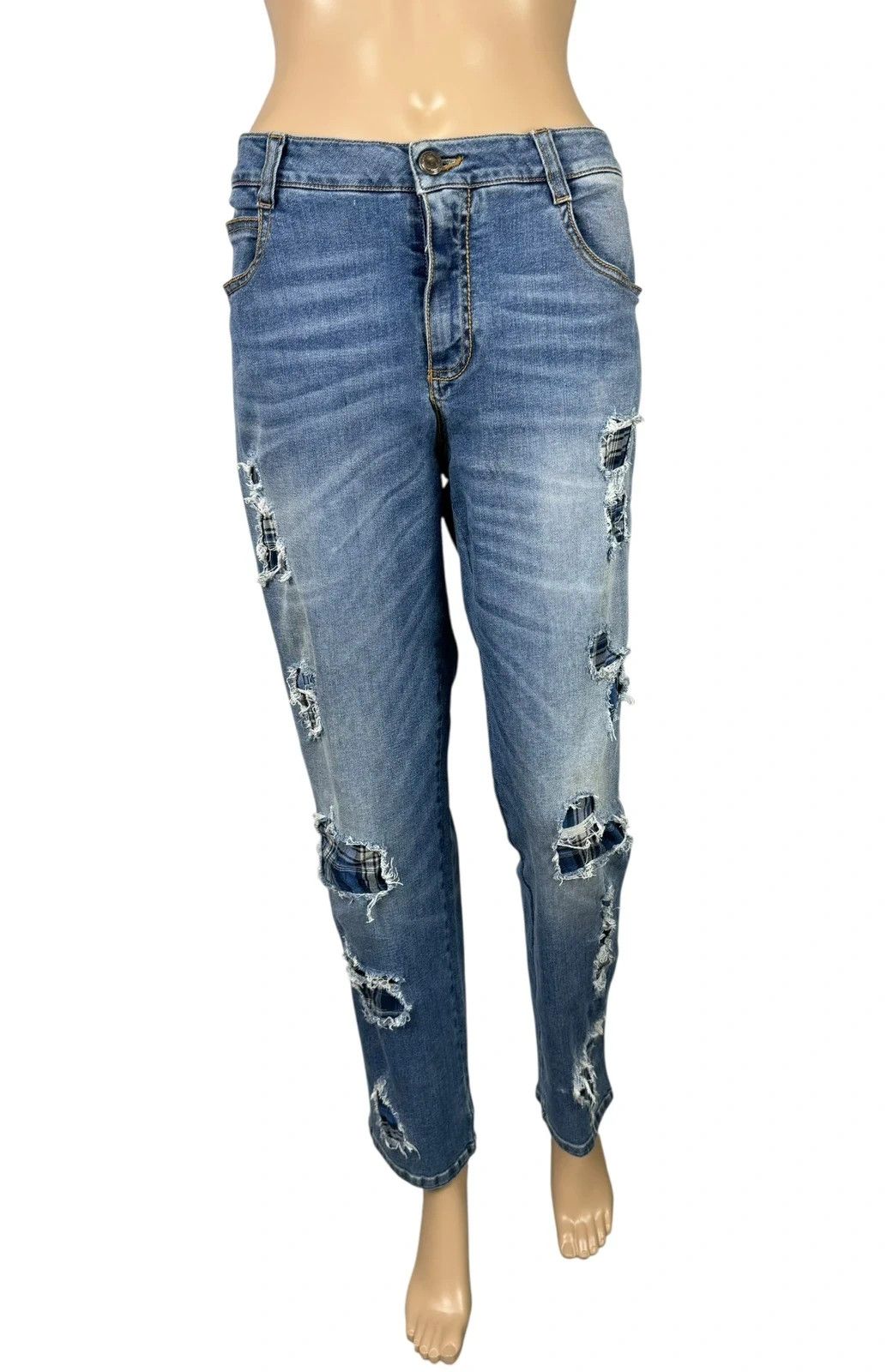 Ermanno Scervino Ermanno Scervino Royal Denim Boyfriend Jeans size 44 Size 30" / US 8 / IT 44 - 2 Thumbnail
