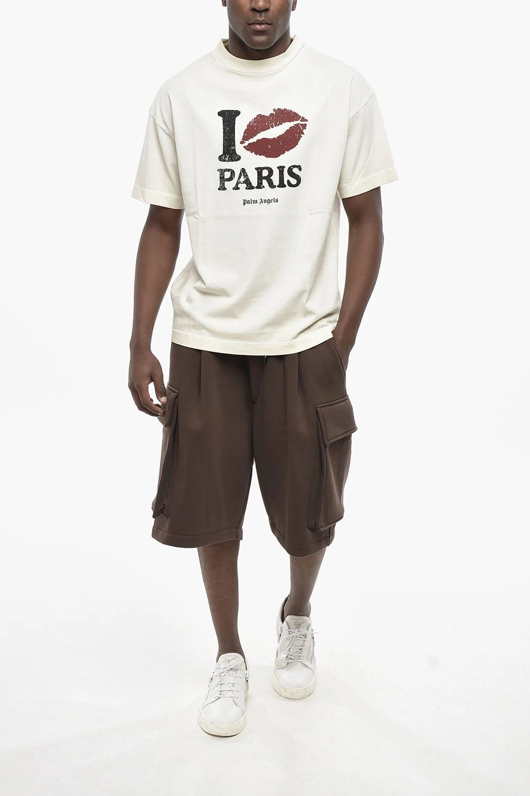 Palm Angels og1mm0226 Cotton Crewneck T-Shirt in White Size US S / EU 44-46 / 1 - 4 Thumbnail