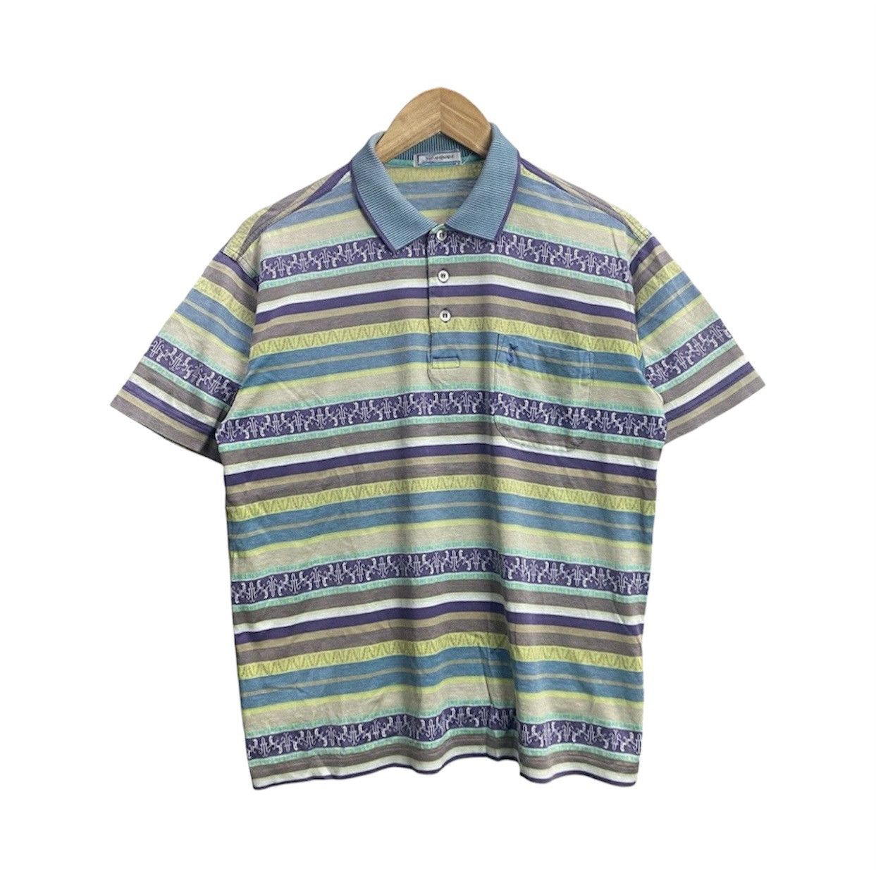 Yves Saint Laurent Vintage Yves Saint Laurent YSL Pour Homme Jacquard Stripe Size US M / EU 48-50 / 2 - 1 Thumbnail
