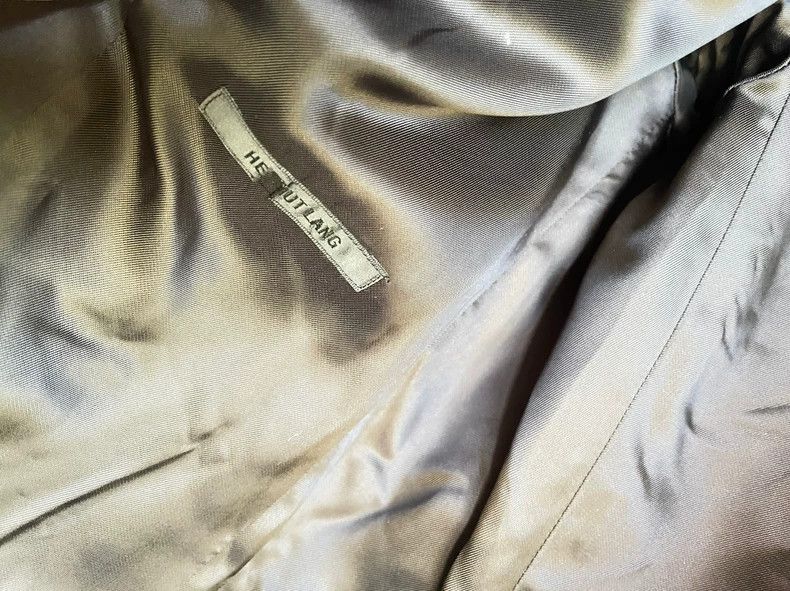 HELMUT LANG A satin waistcoat is an expensive long suit