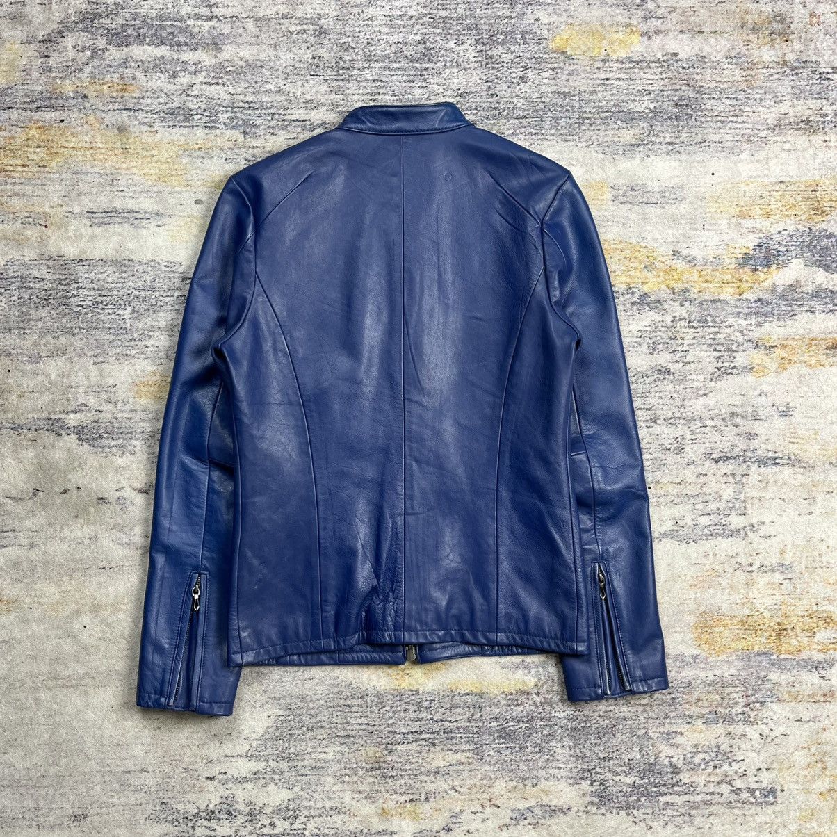 GOSTAR DE FUGA Gostar De Fuga blue biker leather jacket vkei style Size US S / EU 44-46 / 1 - 2 Thumbnail