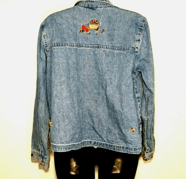 Vintage Vintage Christopher & Banks Halloween Pumpkin Denim Shirt M Size M / US 6-8 / IT 42-44 - 2 Thumbnail
