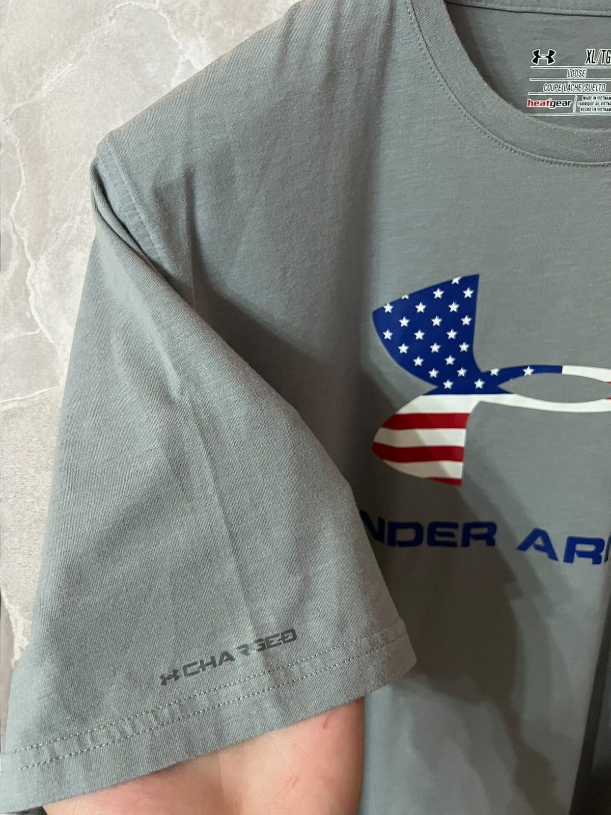 Under Armour × Vintage Under Armour USA Flag Military Heatgear Tee T shirt thermo Size US XL / EU 56 / 4 - 5 Thumbnail