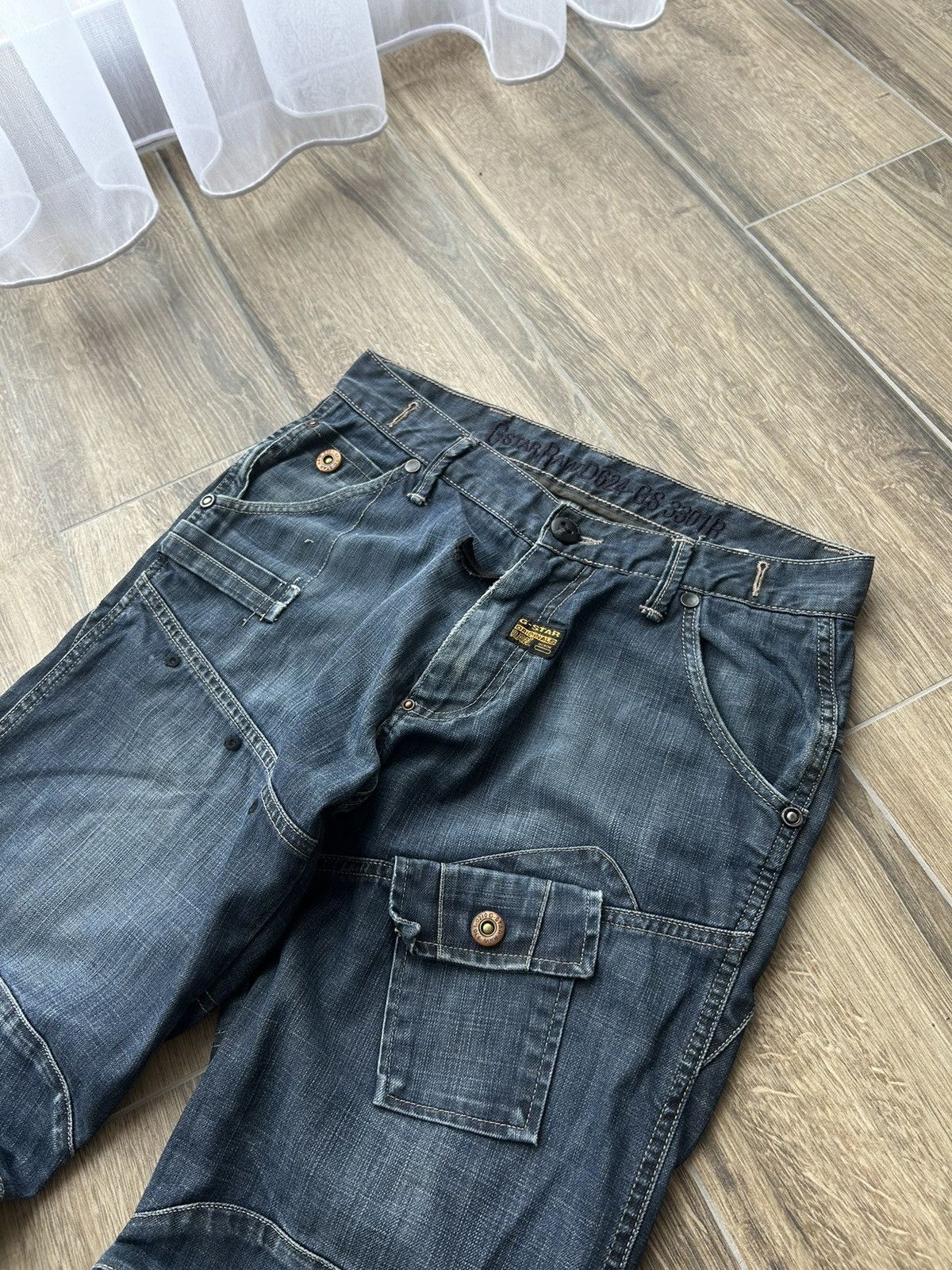 G-Star × Vintage Vintage G Star Raw y2k biker jeans mens rare Size US 32 / EU 48 - 3 Thumbnail
