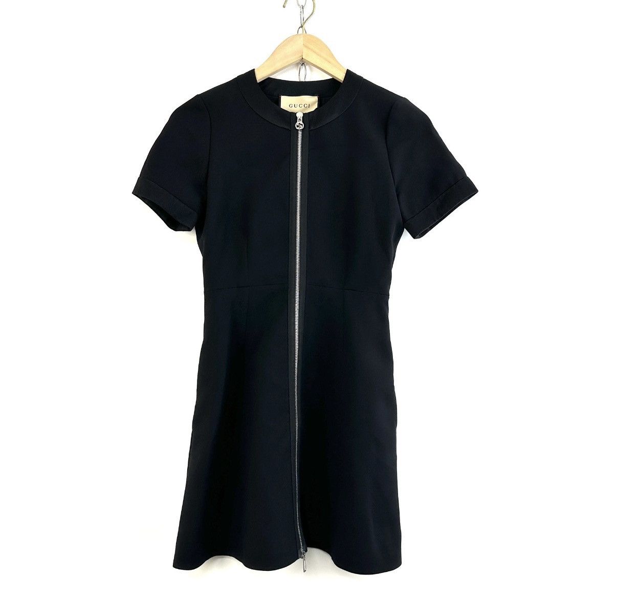Gucci GUCCI Women's Black Zip-Up Dress K12 Size XS / US 0-2 / IT 36-38 - 1 Thumbnail