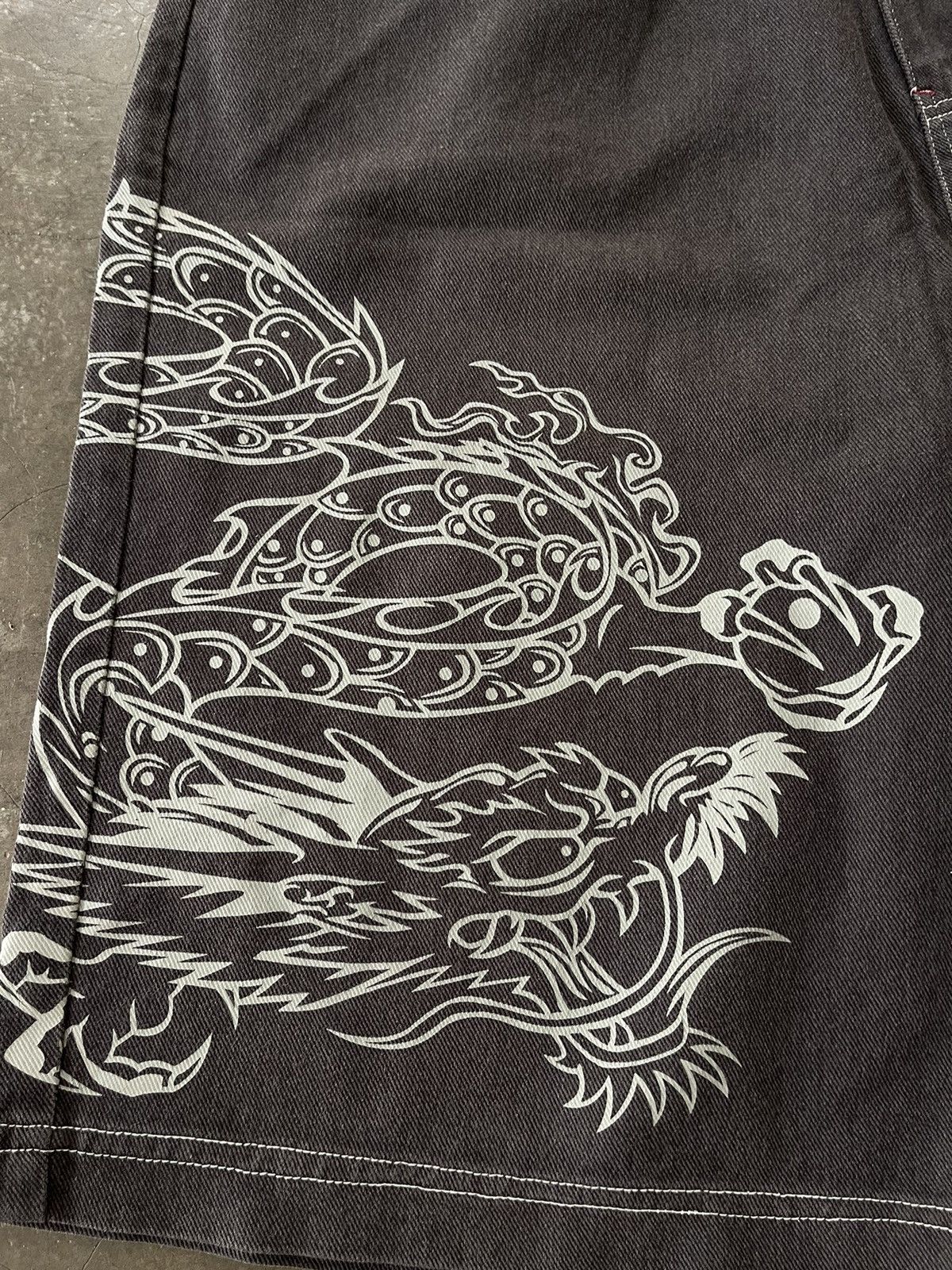 Dogtown Vintage Dogtown Black Dragon Jorts Cargo Size US 29 - 4 Thumbnail