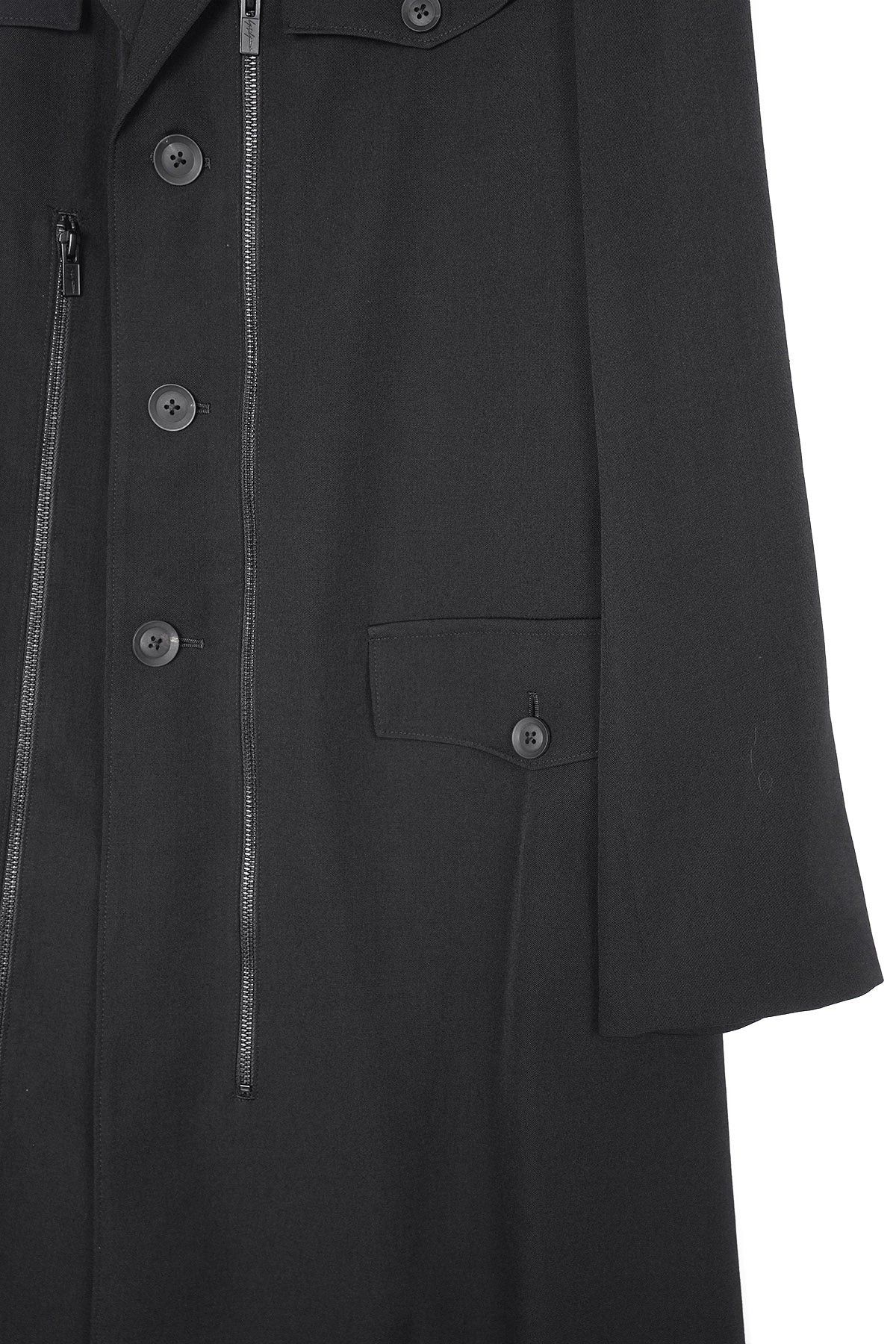Yohji Yamamoto Yohji Yamamoto Pour Homme WOOL 3BUTTONS ZIP LONG COAT Jacket Size US S / EU 44-46 / 1 - 3 Thumbnail
