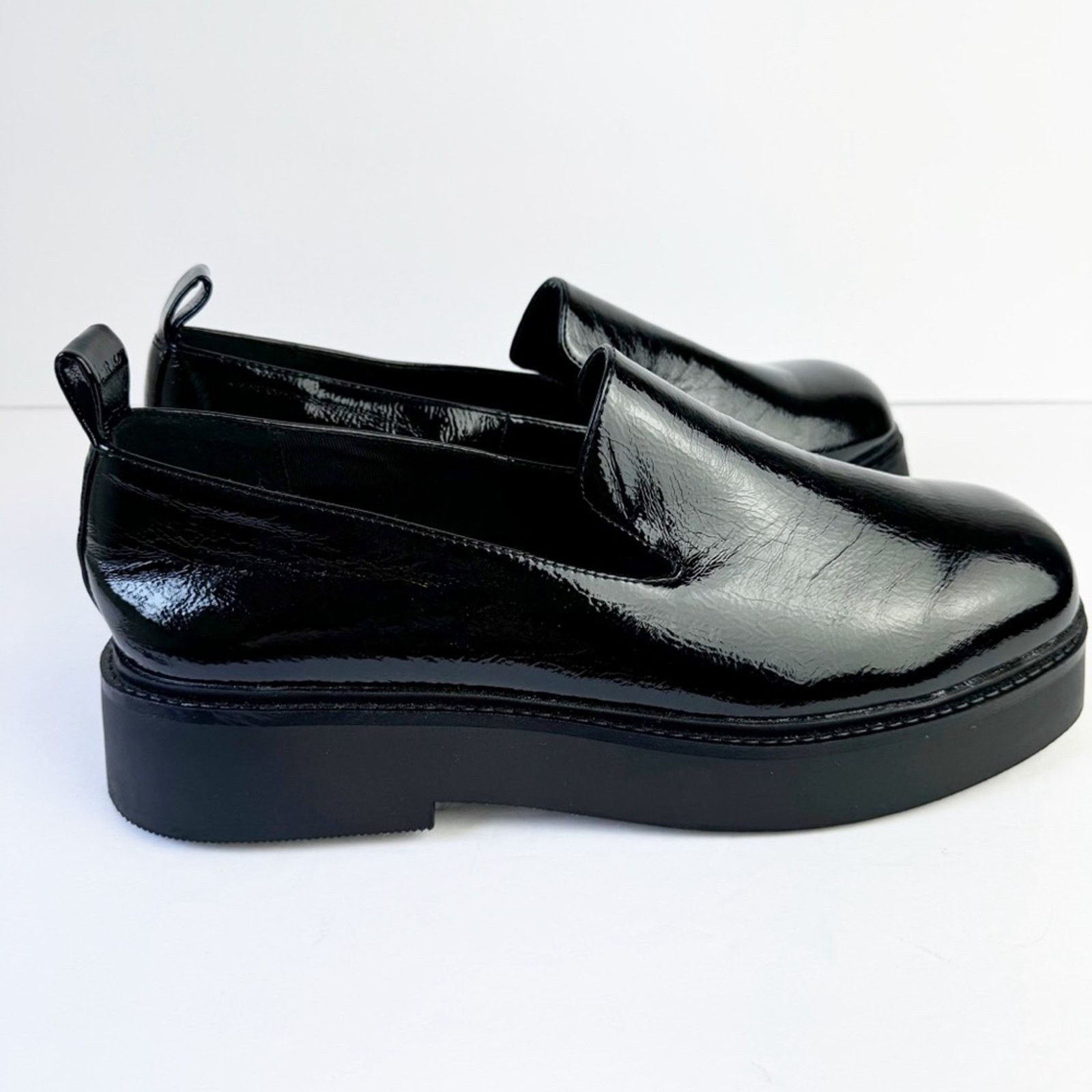 Asos ASOS Design Mutton Black Patent Slipper Flat Shoe Women’s 9 Size US 9 / IT 39 - 8 Thumbnail