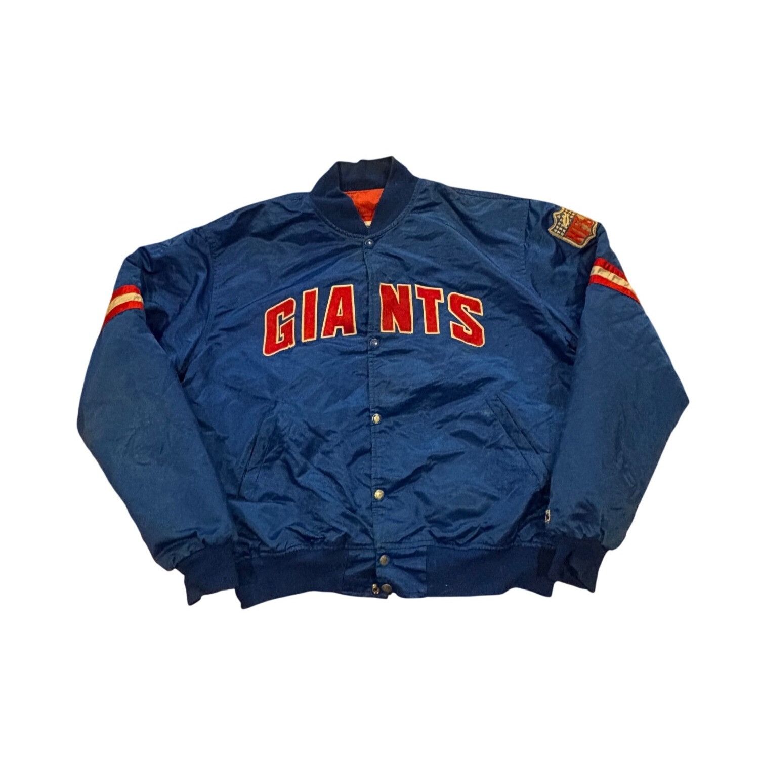 Starter Vintage 80s Starter New York Giants NFL Satin Bomber Jacket Size US XL / EU 56 / 4 - 1 Thumbnail