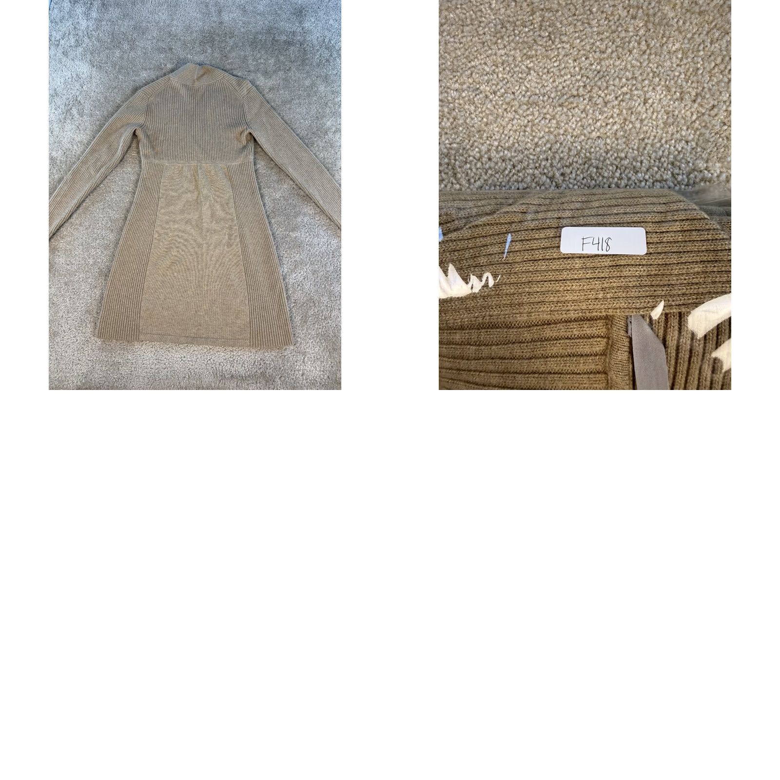 Athleta Athleta Women Merino Wool V Neck Long Sleeve Sweater Dress Sz M Petite Beige Size M / US 6-8 / IT 42-44 - 8 Thumbnail