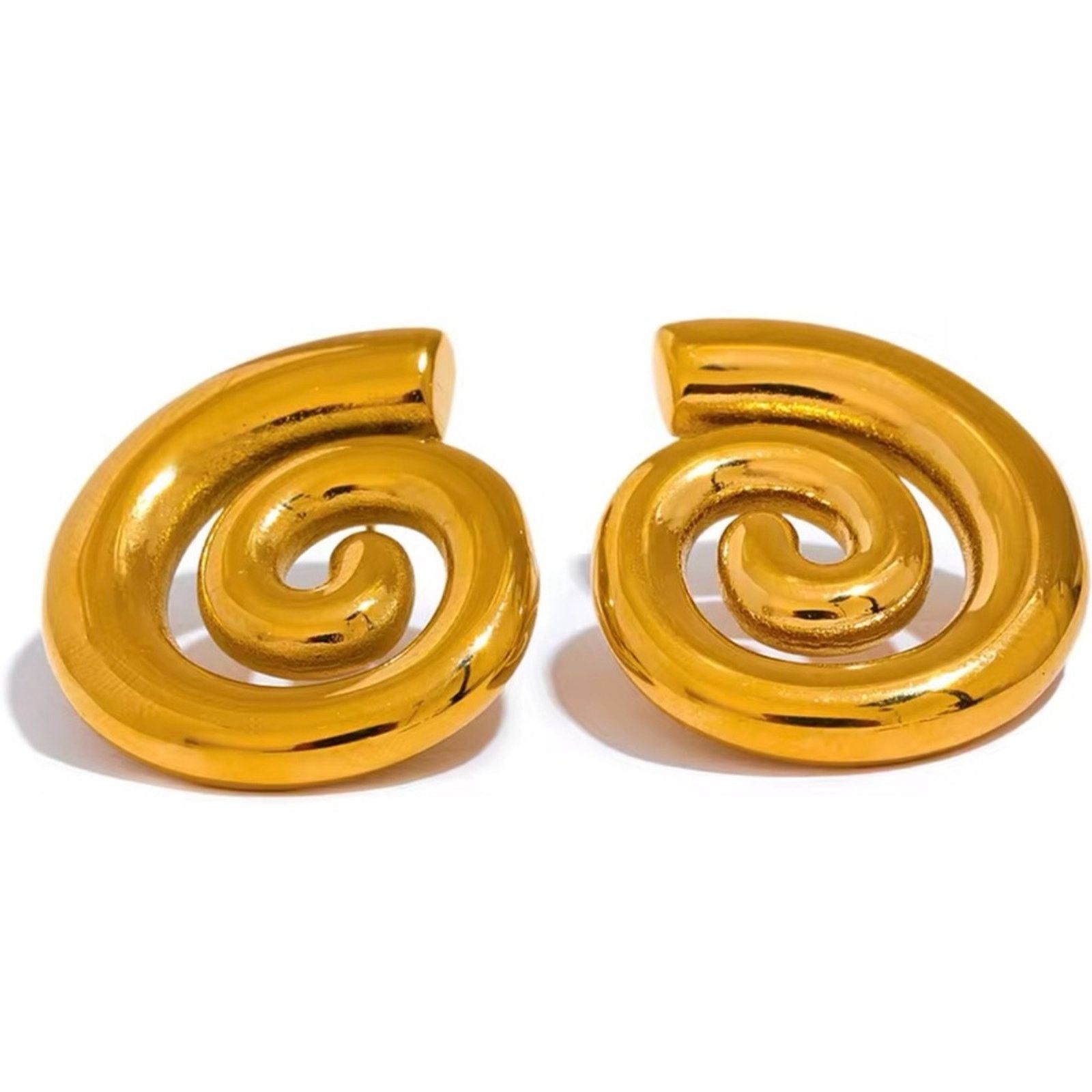 Other Stainless Steel Conch Geometric Stud Earrings Snail Stud Size ONE SIZE - 8 Thumbnail