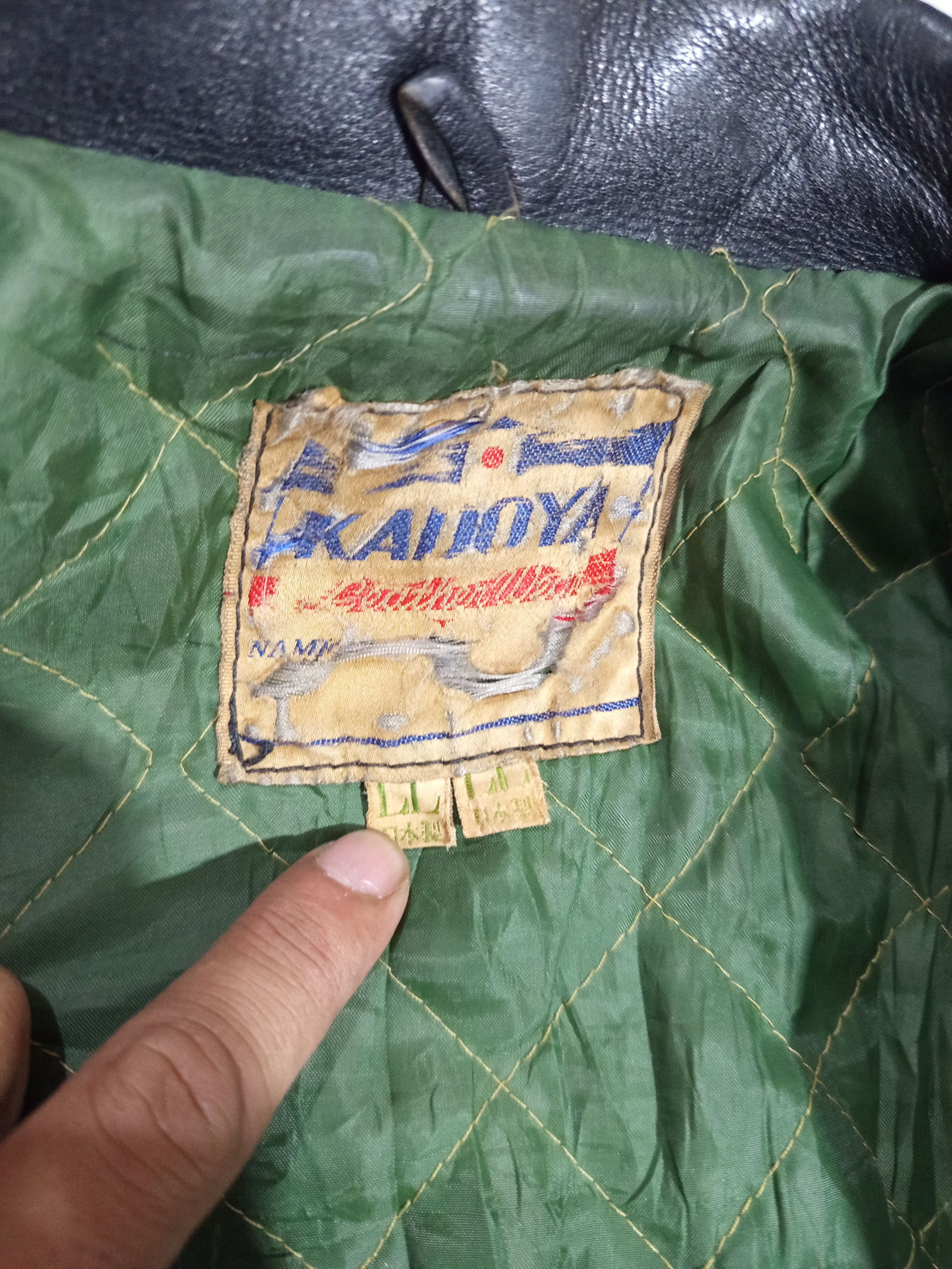 Japanese Brand Kadoya Leather Jacket 80s Size US XL / EU 56 / 4 - 15 Thumbnail