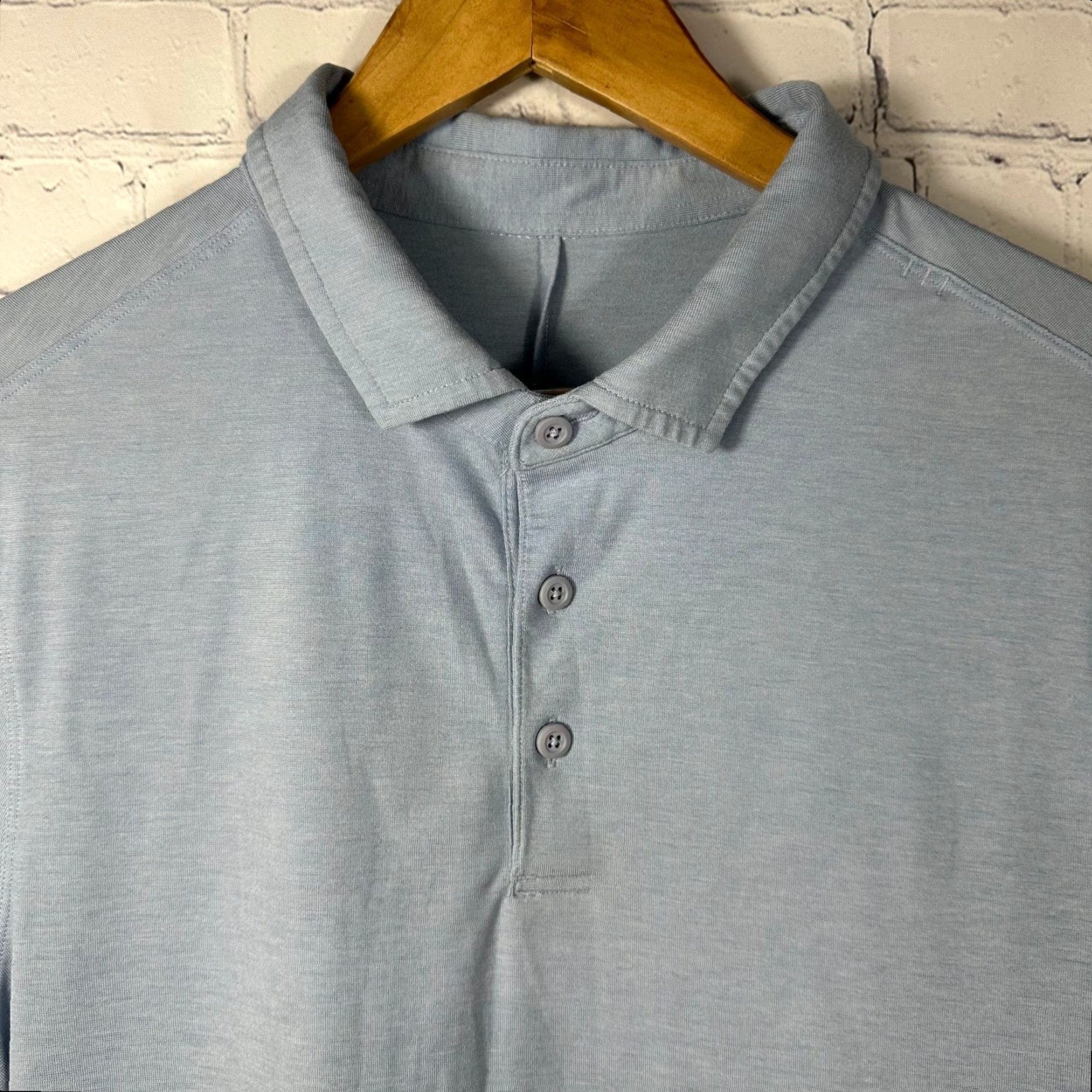 Lululemon Lululemon Polo Shirt Mens Light Blue Heathered Short Sleeve S Shirt Golf Gym Traveling Activewear Casual Boys Women? Size US S / EU 44-46 / 1 - 2 Thumbnail