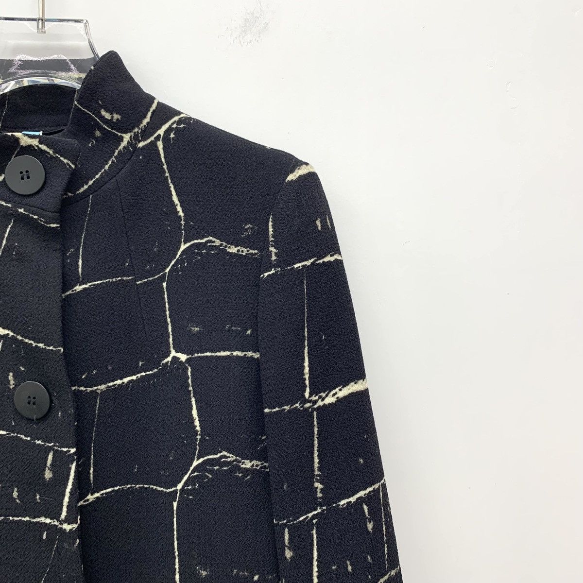 Max Mara Maxmara Black Rockstud Wool Single Breasted Coat Size S / US 4 / IT 40 - 3 Thumbnail