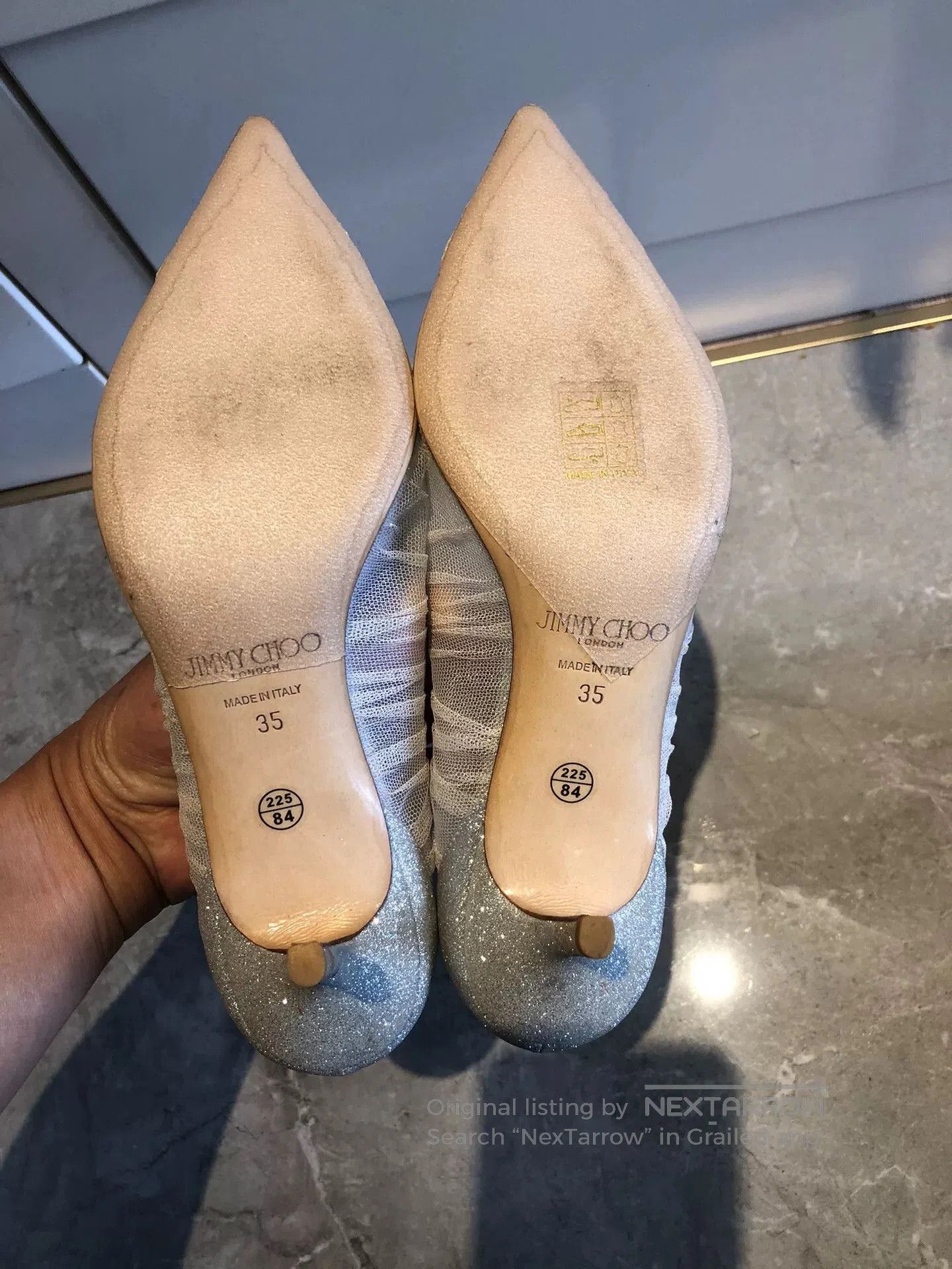 Jimmy Choo Jimmy Choo Love Women's Silver Heels. Size US 4 / IT 34 - 5 Thumbnail