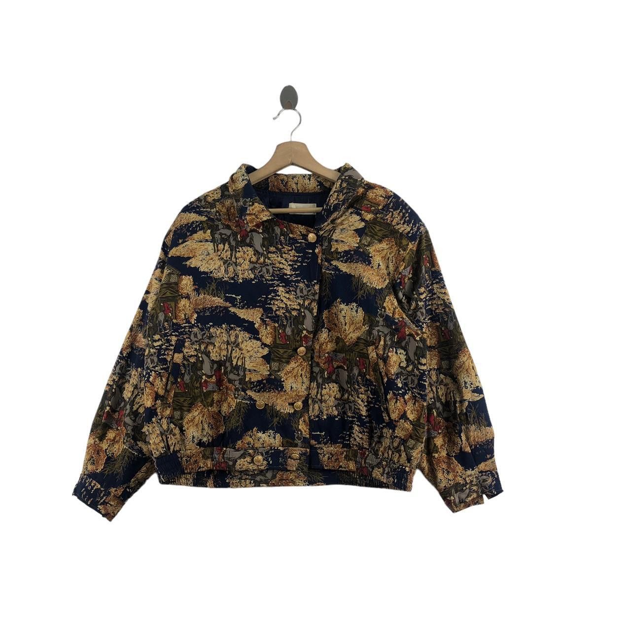 Other Vintage ELMOREA JAPAN Horse Painting Nature AOP Jacket Size L / US 10 / IT 46 - 1 Thumbnail