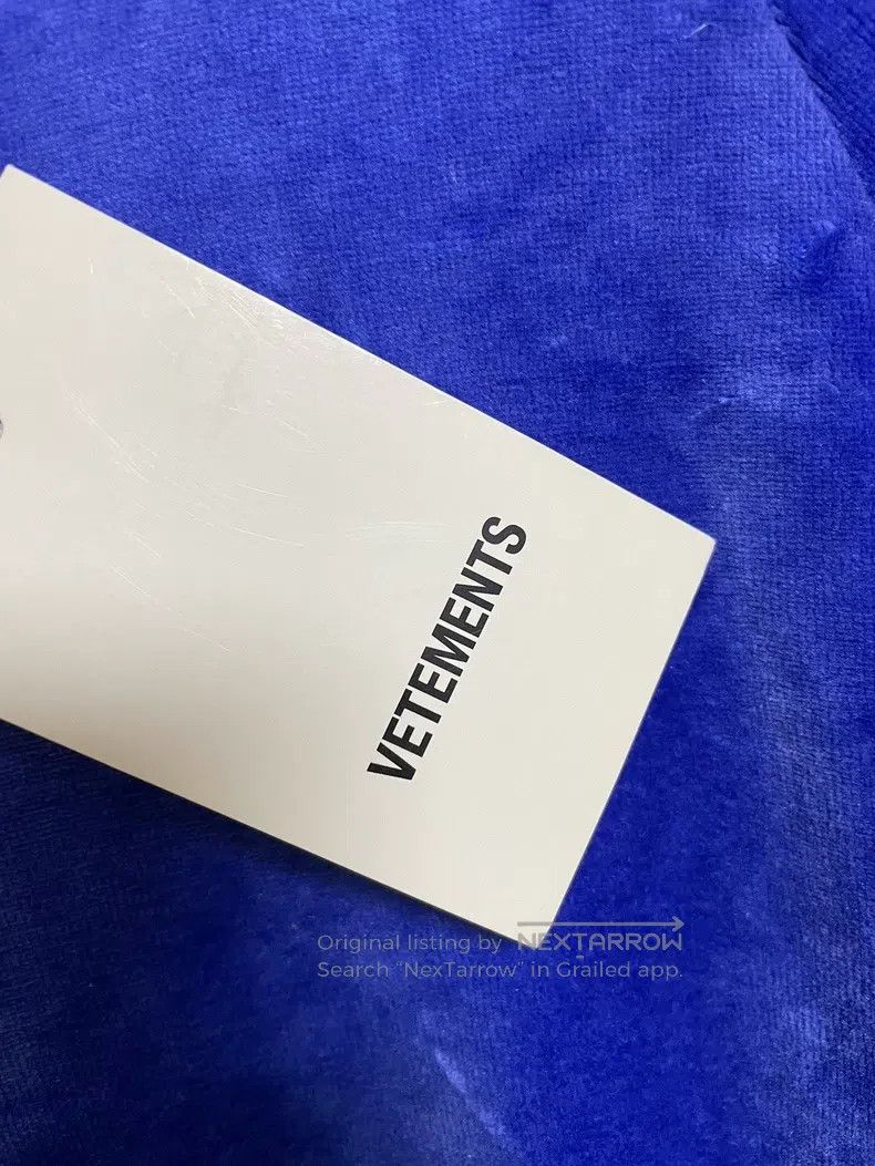 Vetements Vetements Blue velvet hooded hoodie Size US XS / EU 42 / 0 - 6 Thumbnail