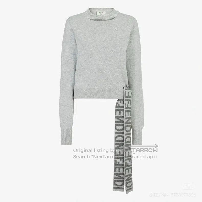 Fendi Fendi Gray Knit Sweater Top. Size US XL / EU 56 / 4 - 9 Thumbnail