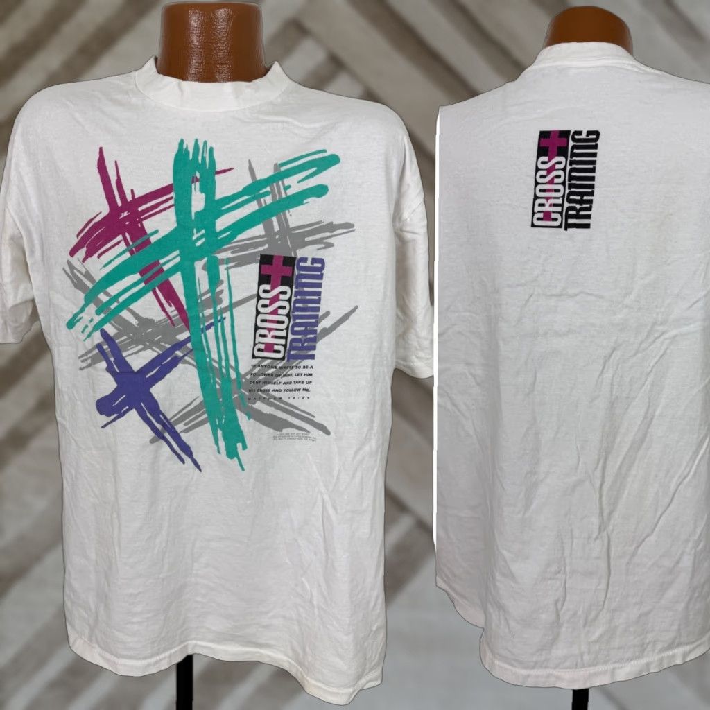Vintage VINTAGE Living Epistles Shirt XL White 1990s 1992 Cross Training Jesus Christian Bible Graphic Print T-Shirt Men XL Size US XL / EU 56 / 4 - 1 Thumbnail