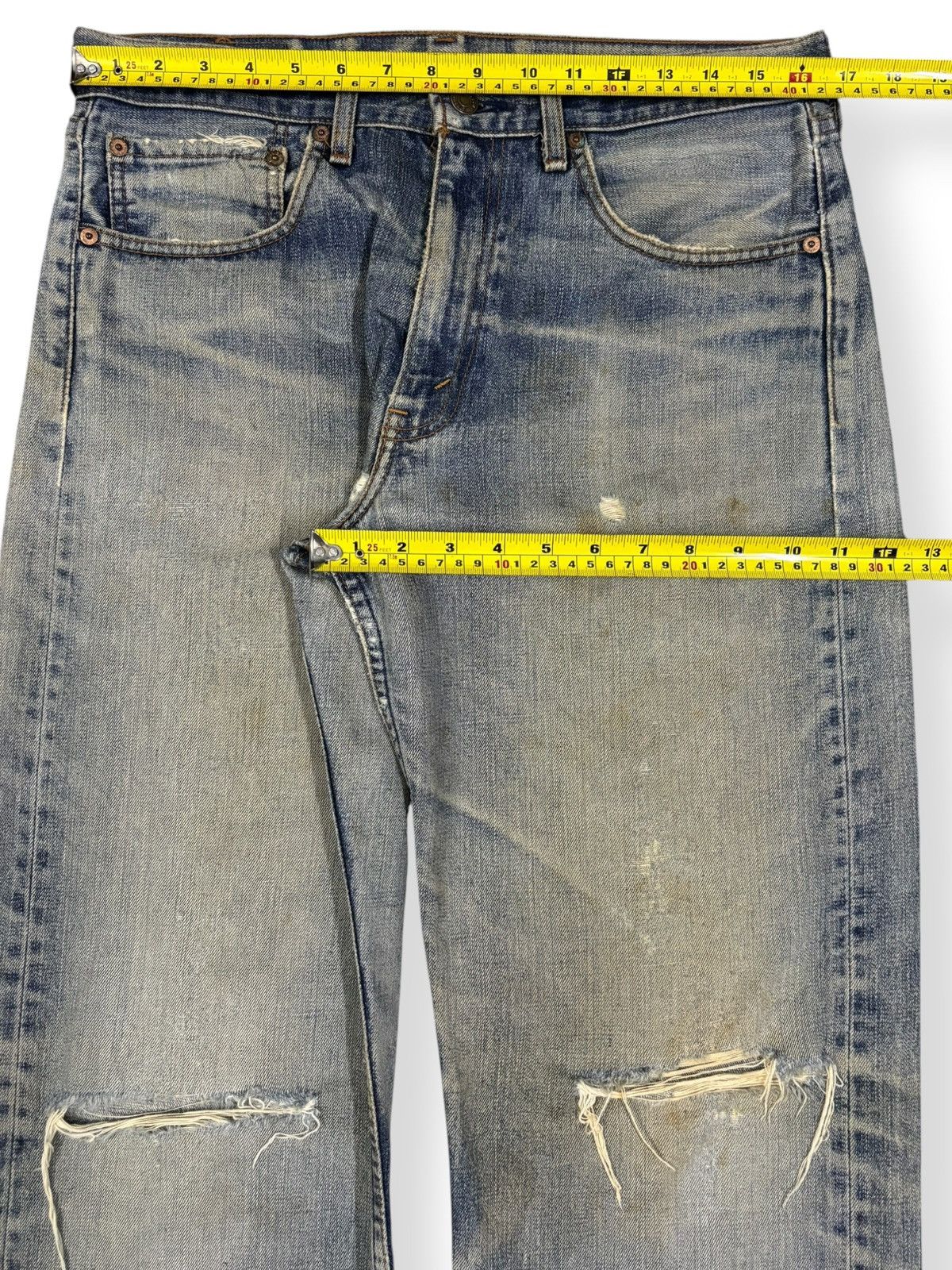 Levi's Vintage 90s Levis 512 Rusty Mud Wash Baggy Distressed Jeans Size US 33 - 14 Thumbnail