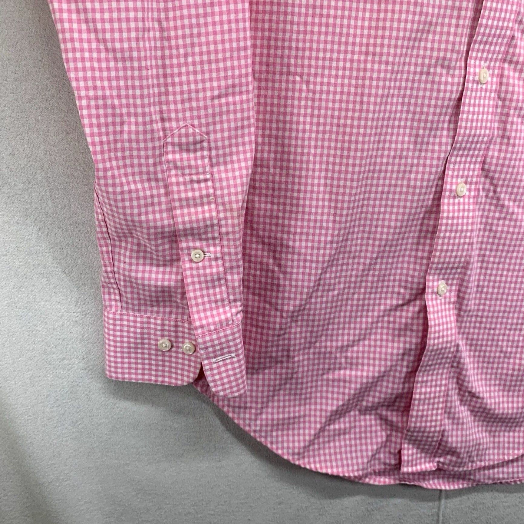 Ralph Lauren Lauren Ralph Lauren Mens Button-Up Shirt Plaid Pink 15½ 32/33 Non-Iron Long Sleeve Classic Fit Size XL / US 12-14 / IT 48-50 - 5 Thumbnail
