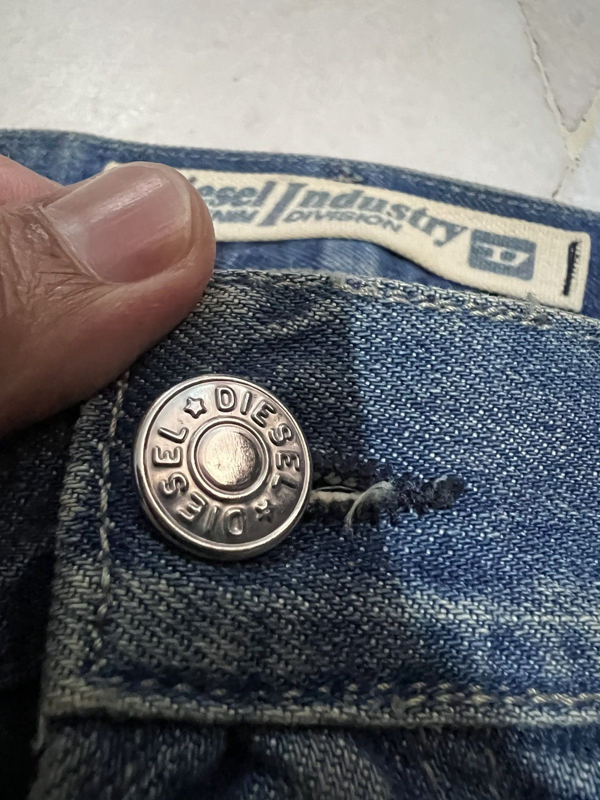 Japanese Brand 🌈Vintage Diesel Industry Distress Mud Wash Bootcut Jean Size US 34 / EU 50 - 11 Thumbnail