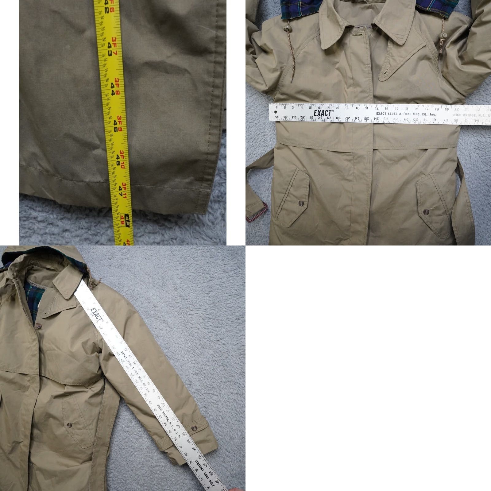 Vintage VINTAGE Cabela's Trench Coat Womens M Tan Goose Down Hooded Lined Jacket Flannel Wind-Resistant Pockets Long Shirt Size M / US 6-8 / IT 42-44 - 9 Thumbnail