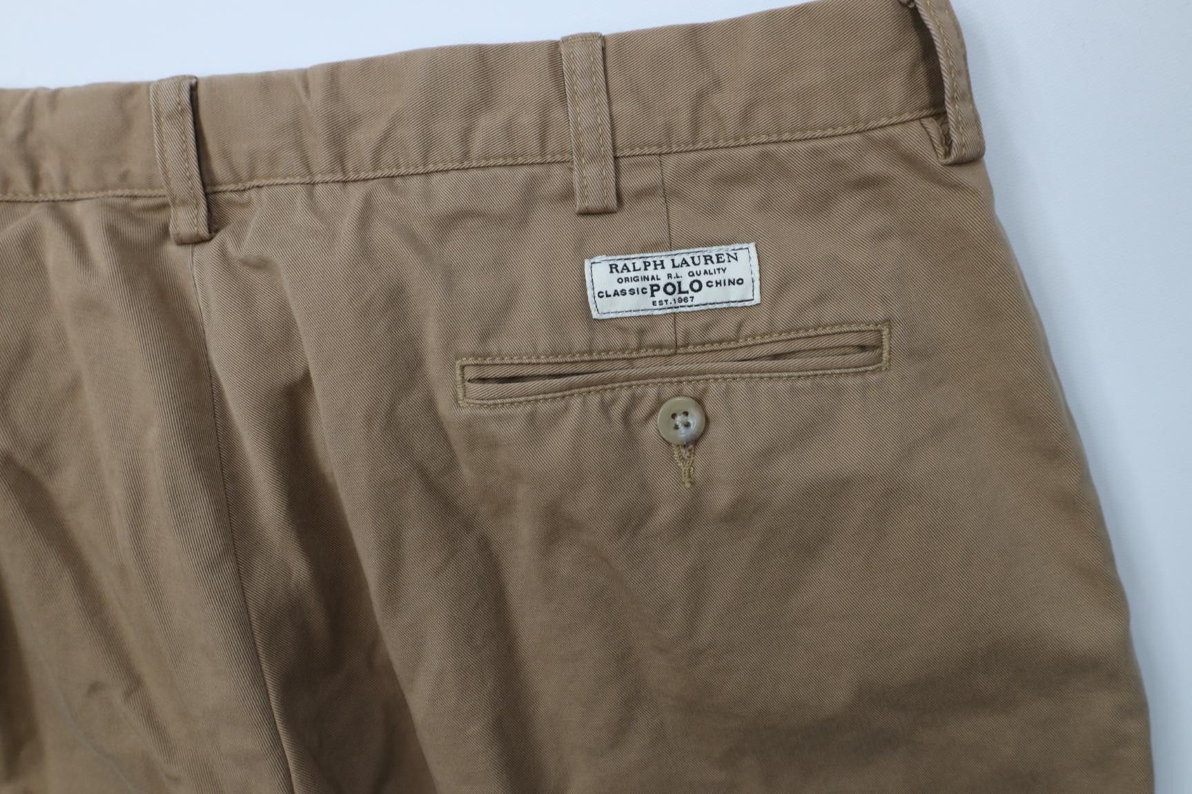 Polo Ralph Lauren Vintage 90s Ralph Lauren Wide Leg Chino Pants Brown Cotton Size US 40 / EU 56 - 14 Thumbnail