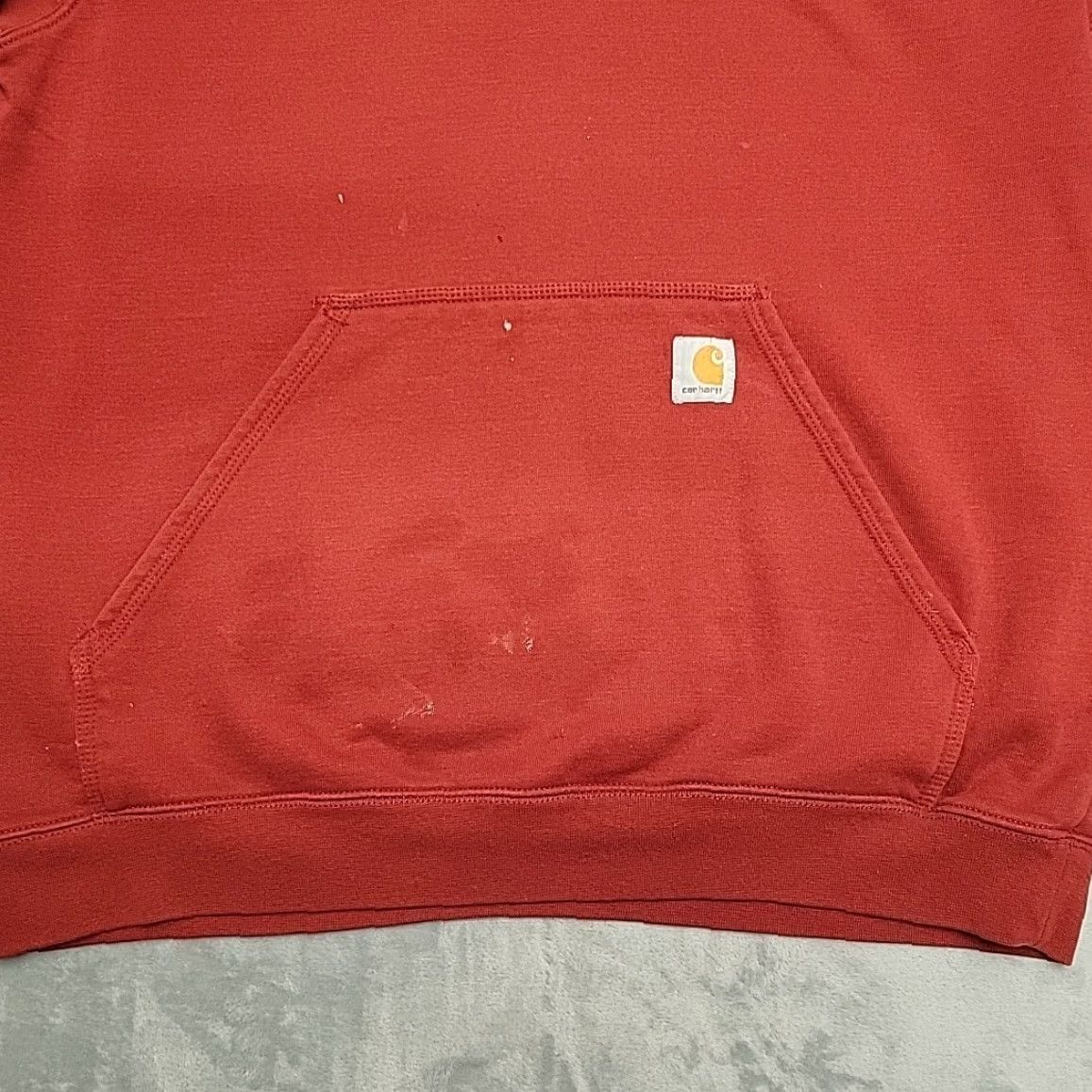 Carhartt Carhartt Hoodie Mens L Red Original Fit Hooded Sweatshirt Spellout Sleeve Work Size US L / EU 52-54 / 3 - 2 Thumbnail