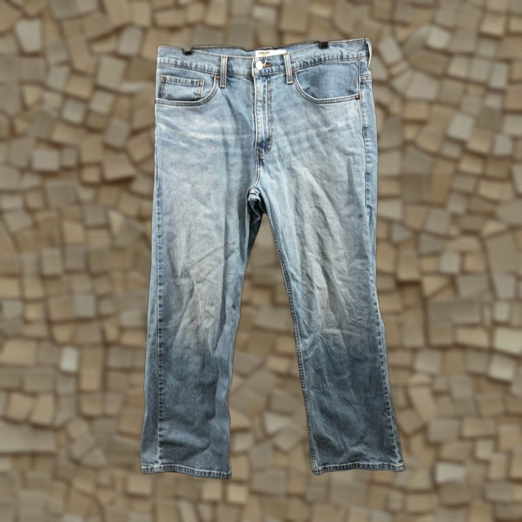 Levi's Levi's Signature Levi's 500 Series Jeans Loose Straight Mens Regular Mid Rise 34x29 Blue Denim Size US 34 / EU 50 - 1 Thumbnail