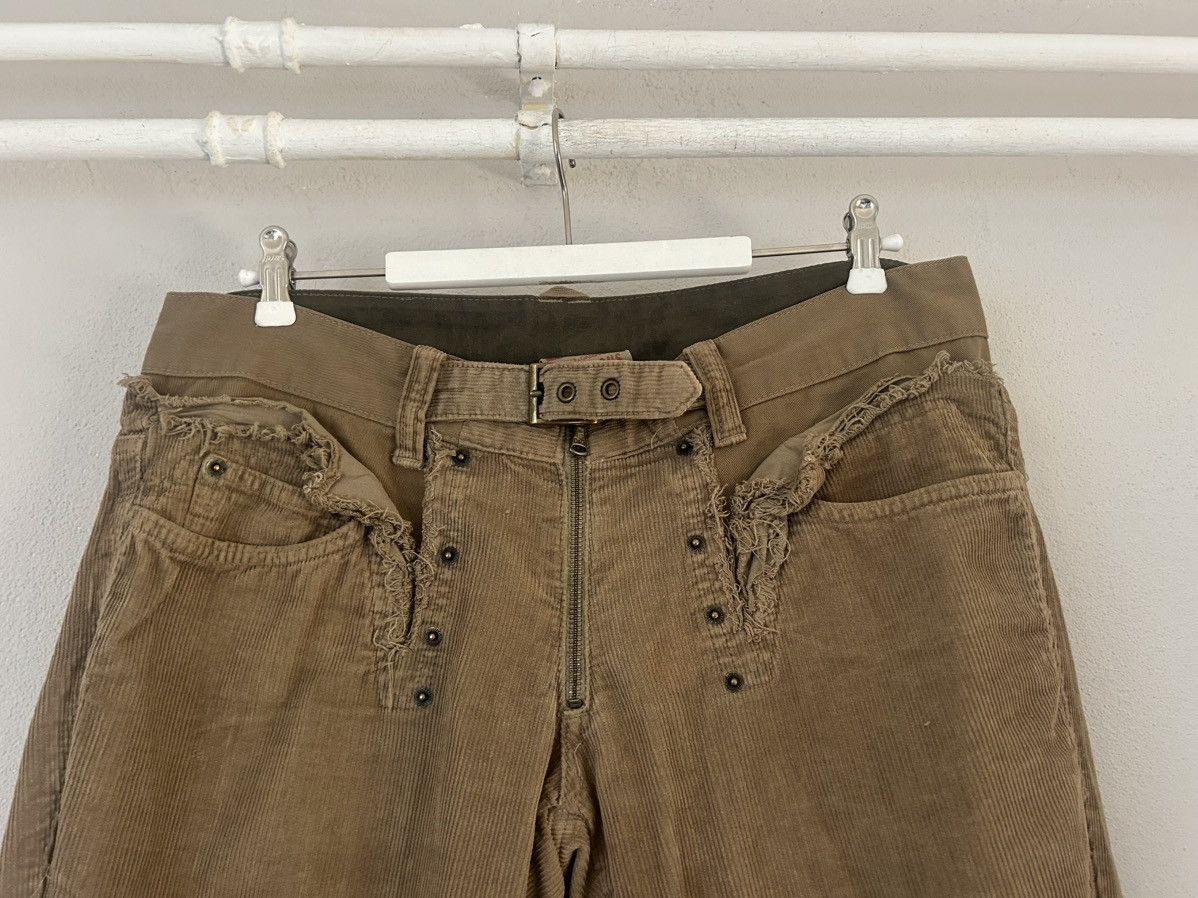 Dries Van Noten Dolce & Gabbana Brown Distressed Corduroy Pants Size US 33 - 3 Thumbnail