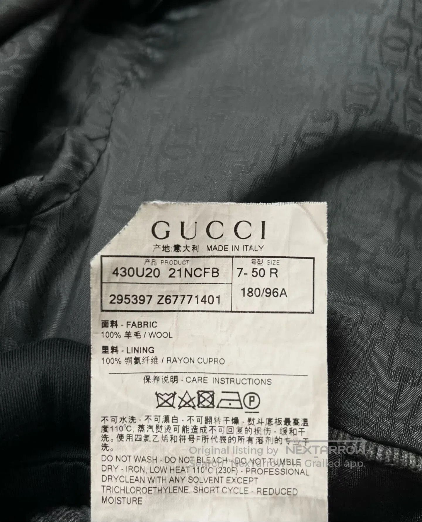 Gucci Gucci Gray Logo Print Suit Jacket. Size US M / EU 48-50 / 2 - 4 Thumbnail