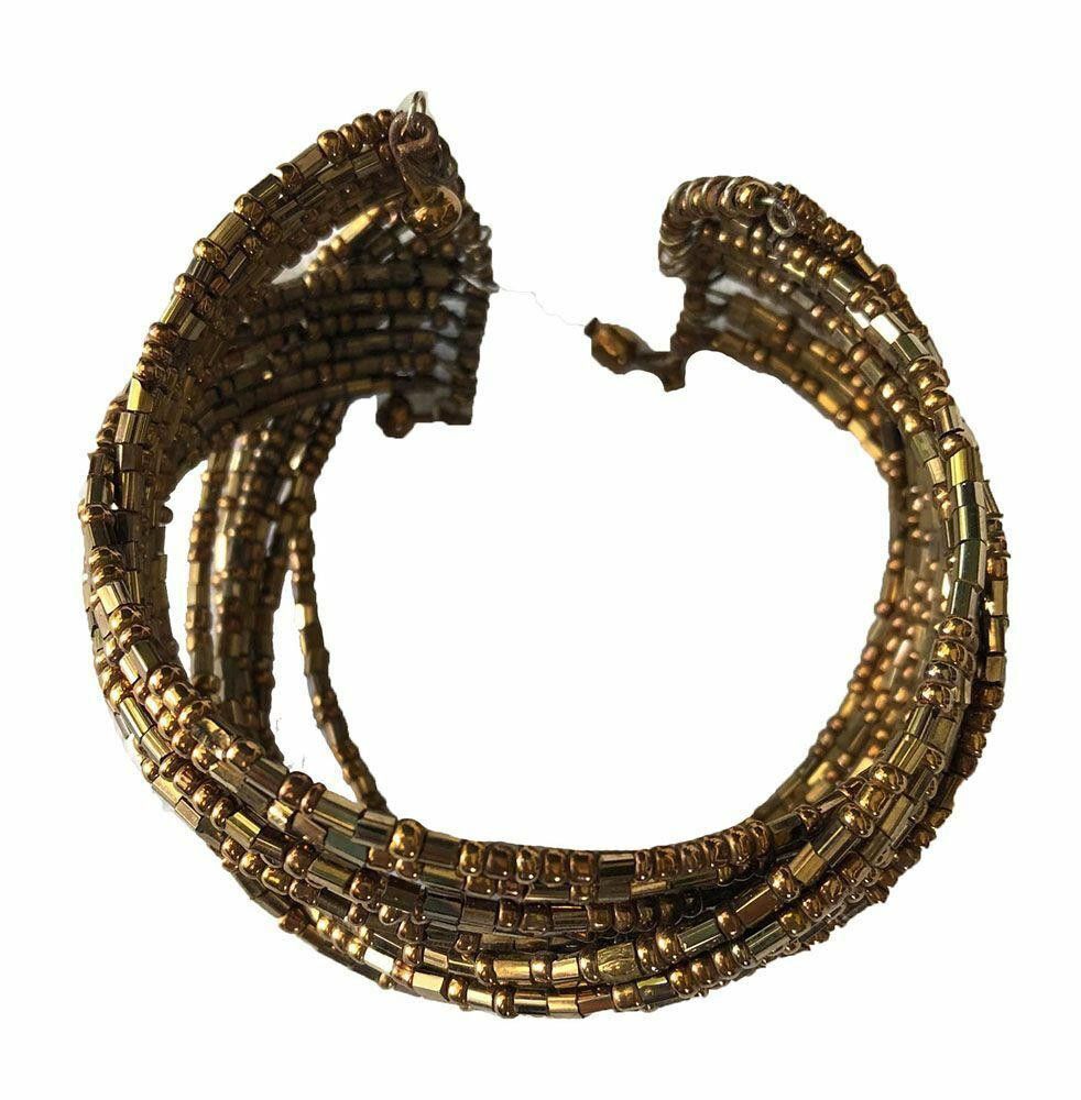 Designer New Gold Rigid Shakira Bracelet. Size ONE SIZE - 2 Thumbnail